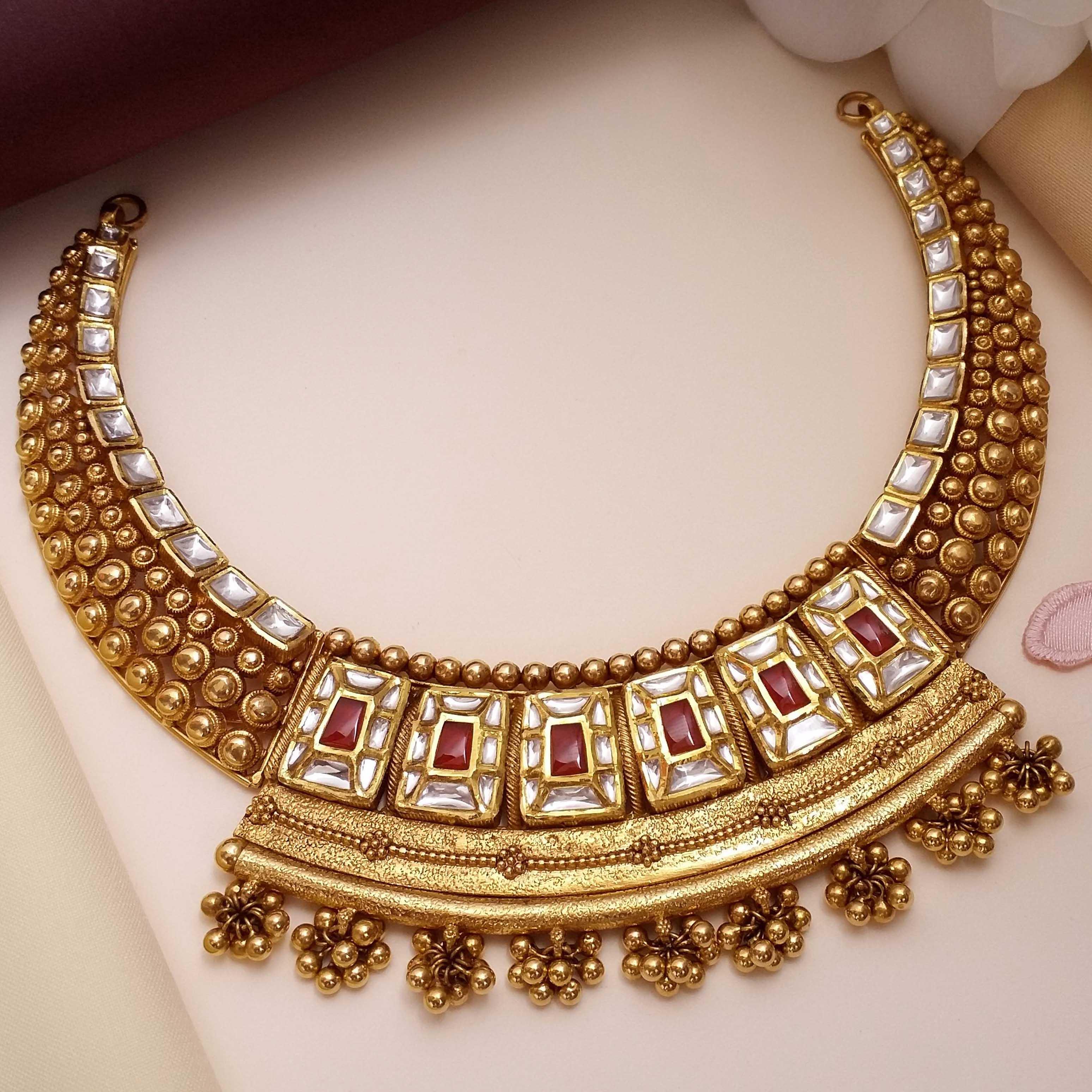Buy Camellia Gold Necklace 22 KT yellow gold (89.06 gm). | Online By Giriraj Jewellers