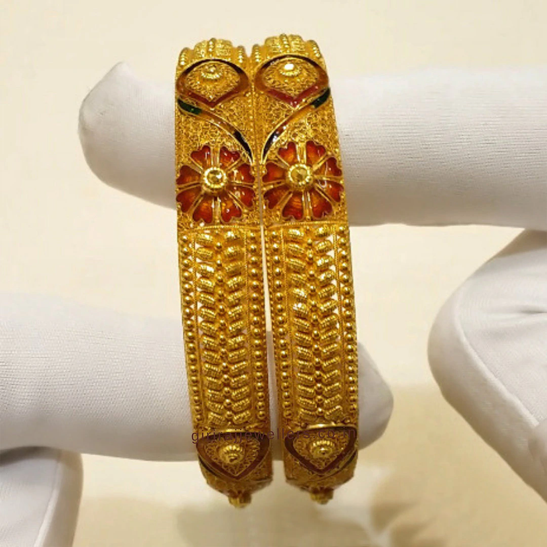 Buy Gold Bangles 22 KT yellow gold (48.6 gm). | Online By Giriraj Jewellers