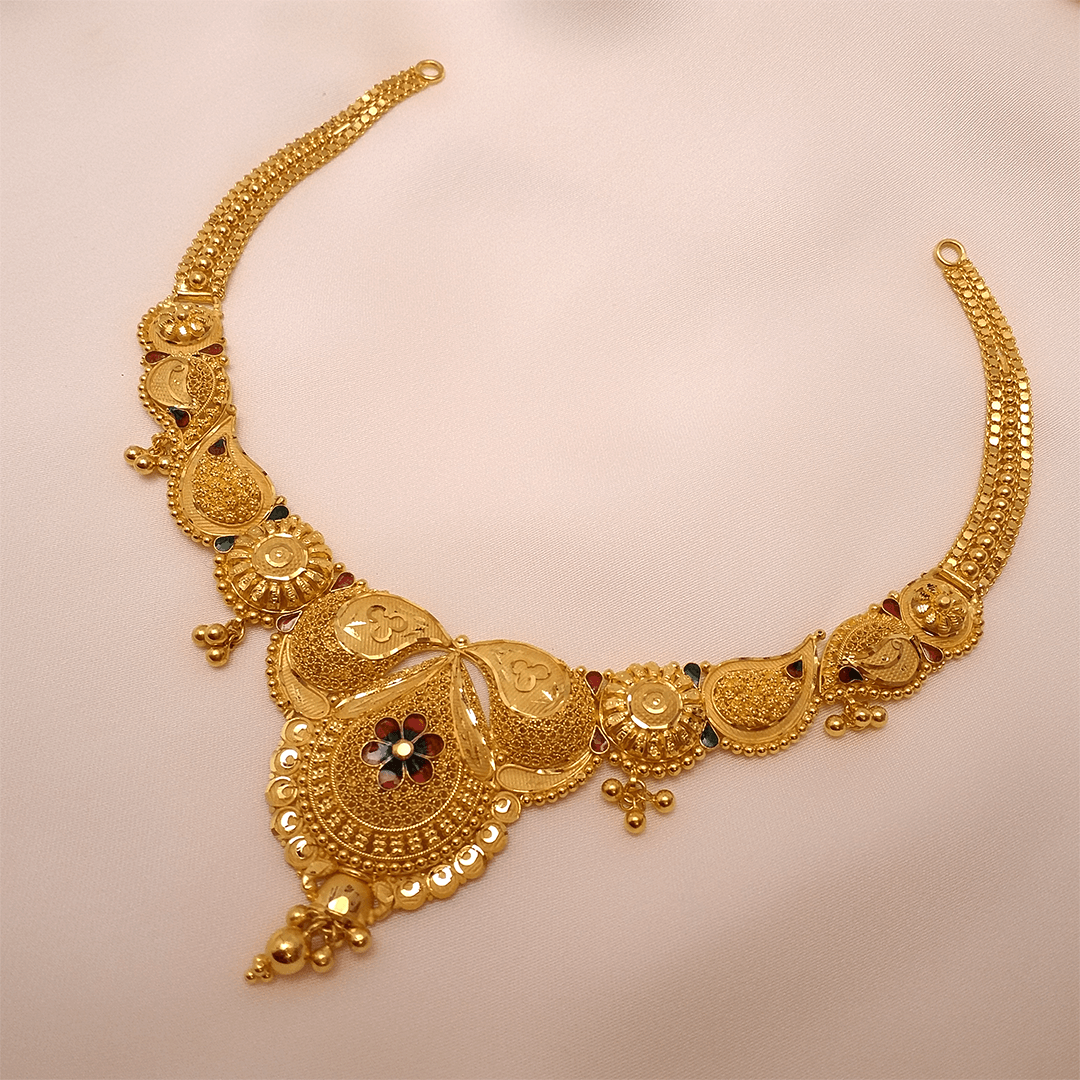 Buy Pride Traditional Gold  Necklace 22 KT yellow gold (20.55 gm). | Online By Giriraj Jewellers