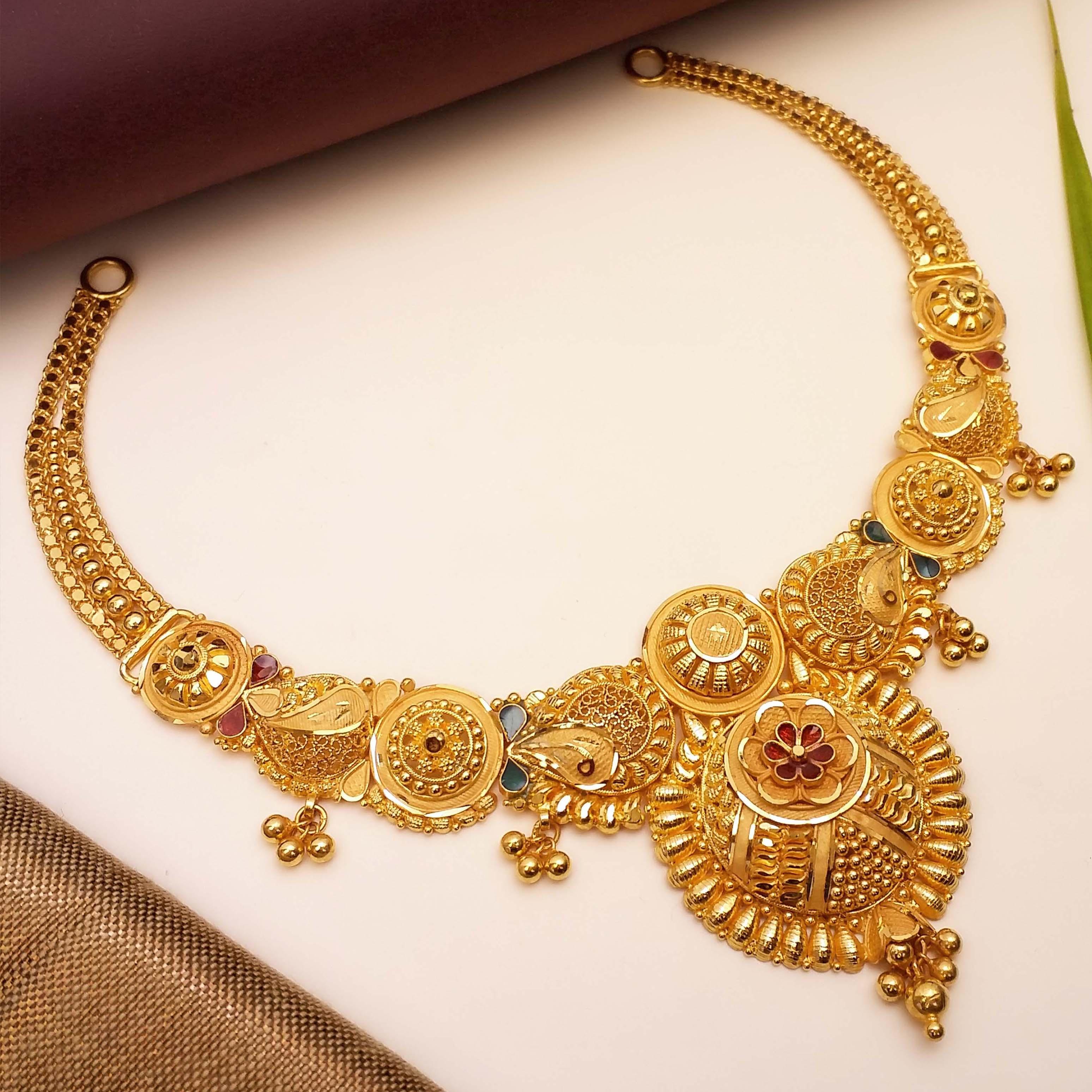 Buy Chakrika 22k Gold Necklace 22 KT yellow gold (20.6 gm). | Online By Giriraj Jewellers