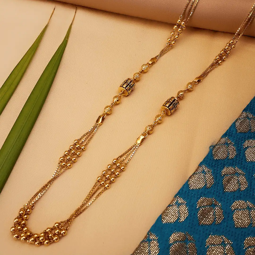 Buy Varenya 22K Gold Mala 22 KT yellow gold (24.4 gm). | Online By Giriraj Jewellers
