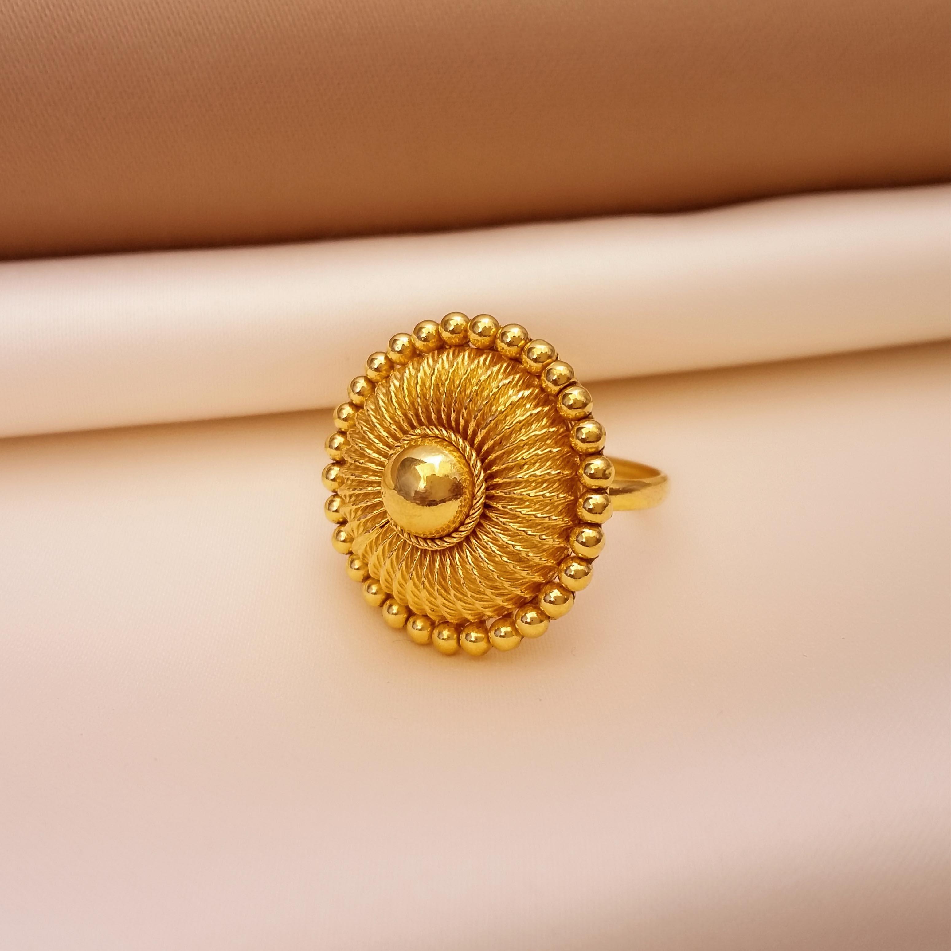 Azai by Nykaa Fashion Gold Tone Traditional Round Ring: Buy Azai by Nykaa  Fashion Gold Tone Traditional Round Ring Online at Best Price in India |  Nykaa