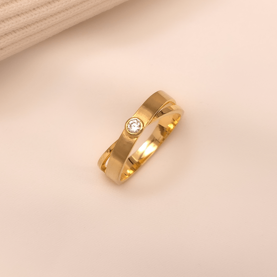Buy Flair Diamond Band For Men 18 KT yellow gold (5.13 gm). | Online By Giriraj Jewellers
