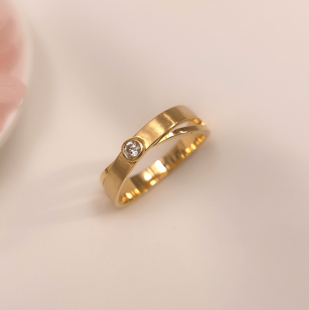 Buy Flair Diamond Band For Men 18 KT yellow gold (5.13 gm). | Online By Giriraj Jewellers