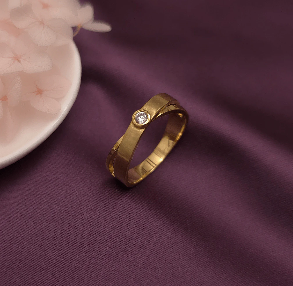 Buy Flair Diamond Band For Men 18 KT yellow gold (5.13 gm). | Online By Giriraj Jewellers
