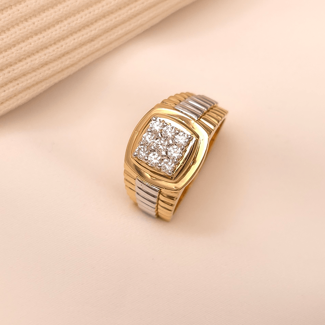 Buy Ardor Men’s Diamond Ring 18 KT yellow gold (7.866 gm). | Online By Giriraj Jewellers