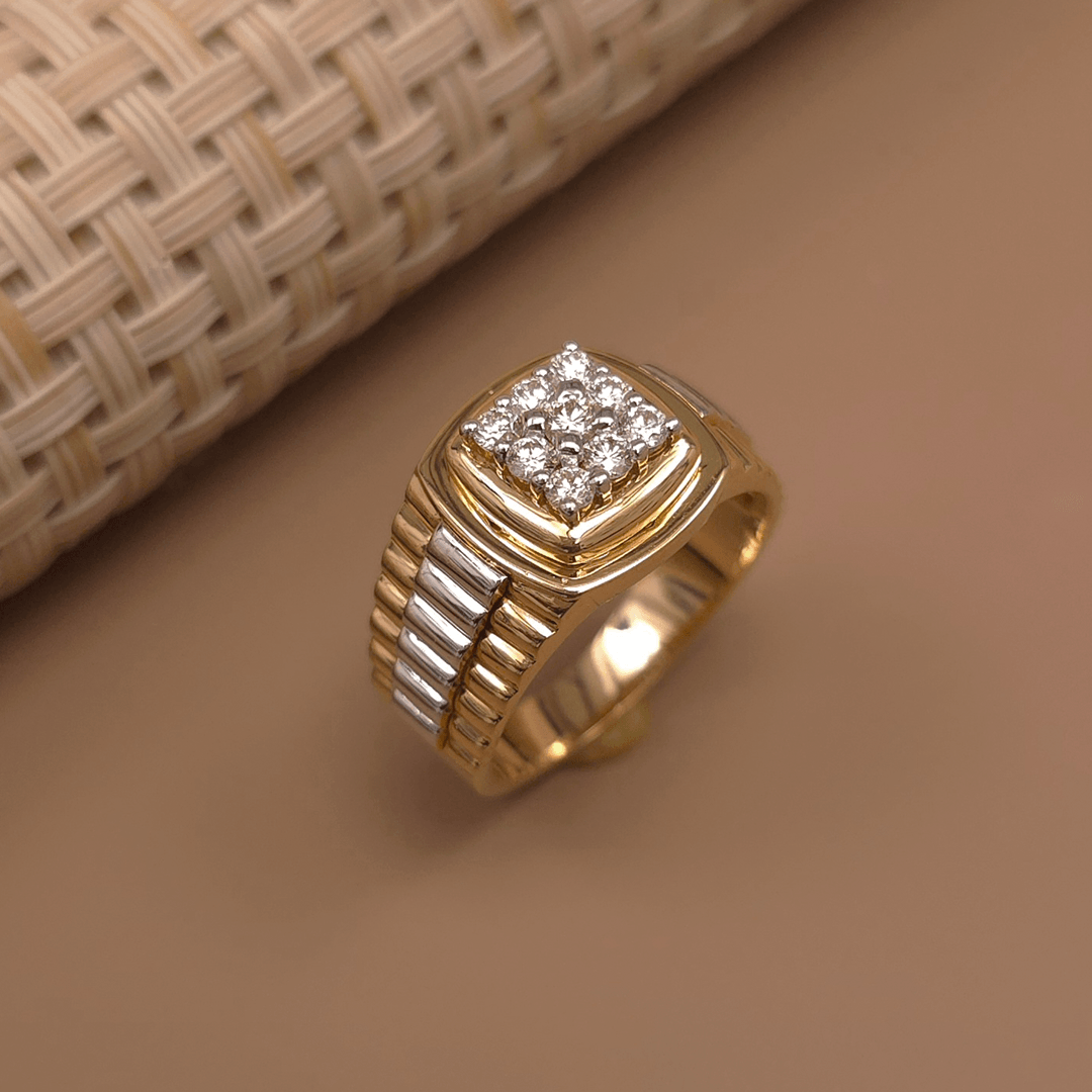Buy Ardor Men’s Diamond Ring 18 KT yellow gold (7.866 gm). | Online By Giriraj Jewellers
