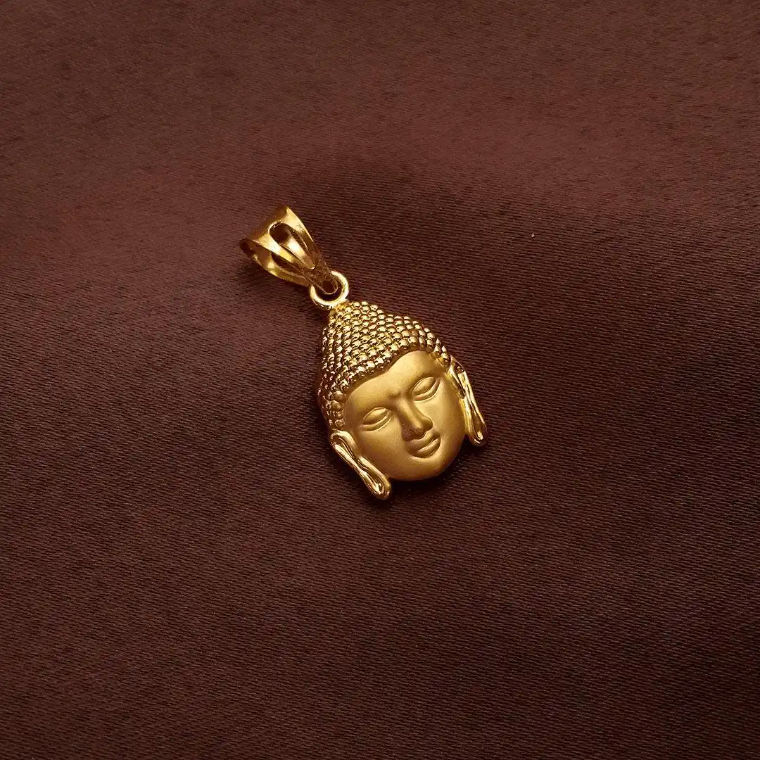 Buy Devotion Lord Buddha Pendant 22 KT yellow gold (1.39 gm). | Online By Giriraj Jewellers