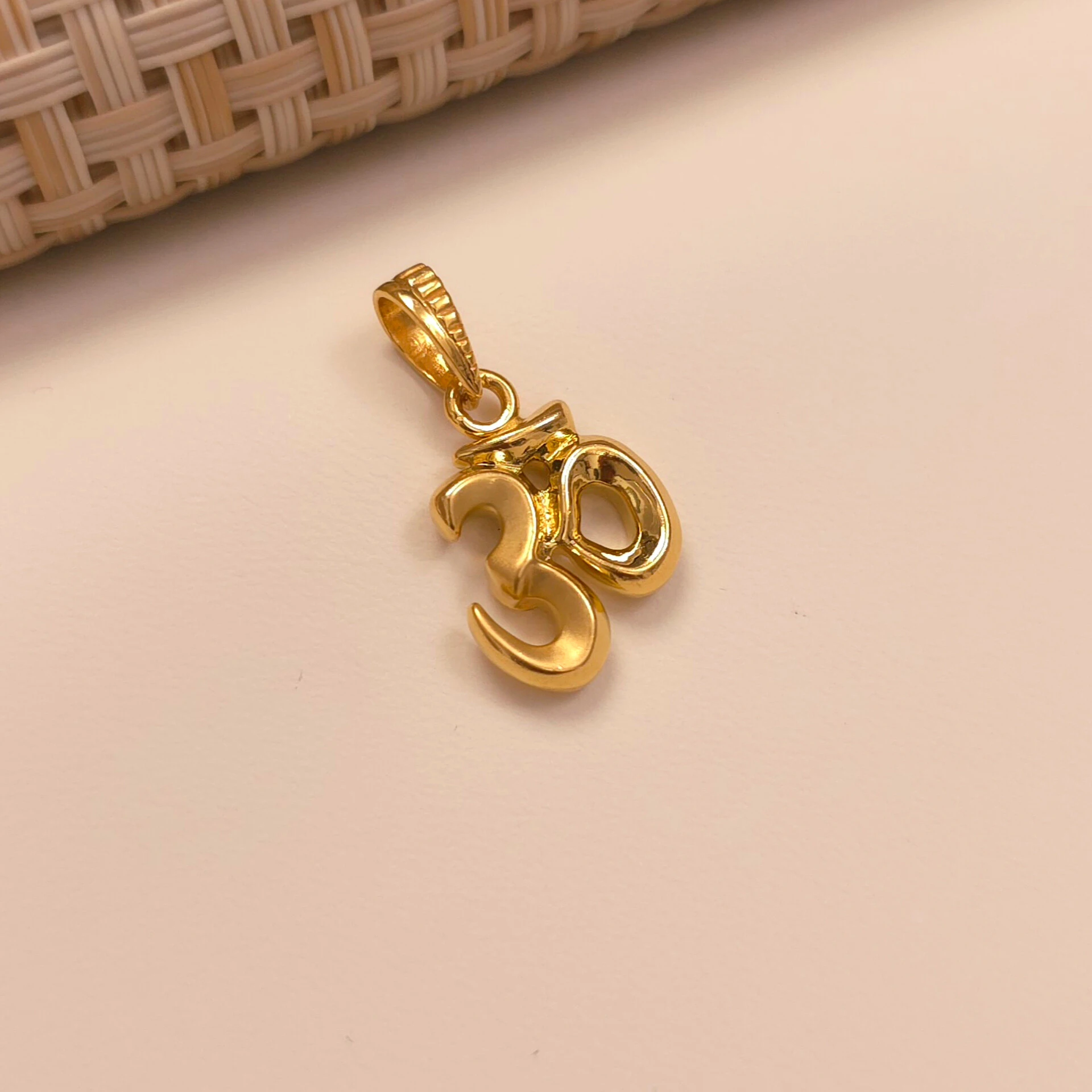 Buy Pranava Om Gold Pendant 22 KT yellow gold (1.31 gm). | Online By Giriraj Jewellers