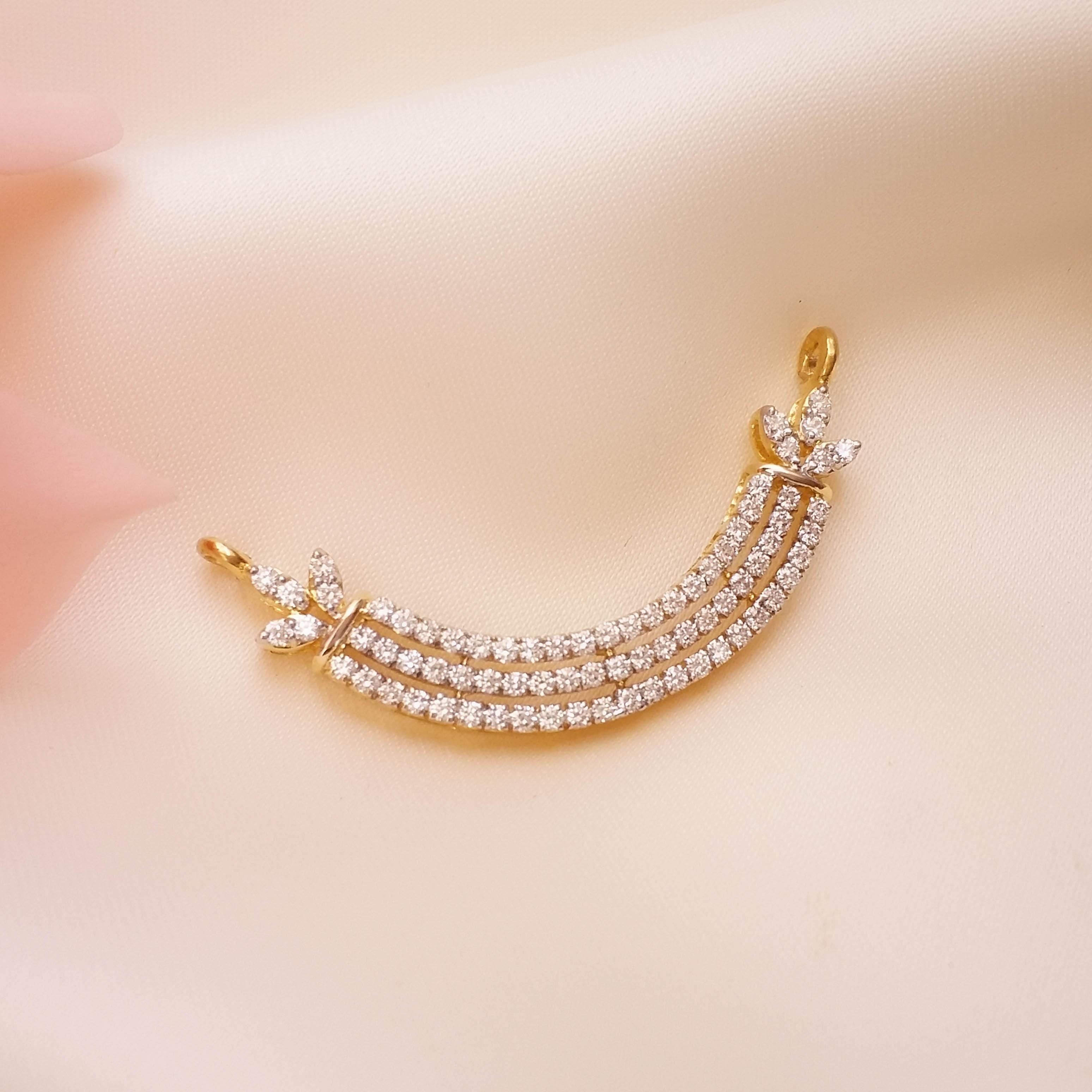 Buy Eloquence Diamond Tanmaniya 18 KT yellow gold (3.08 gm). | Online By Giriraj Jewellers