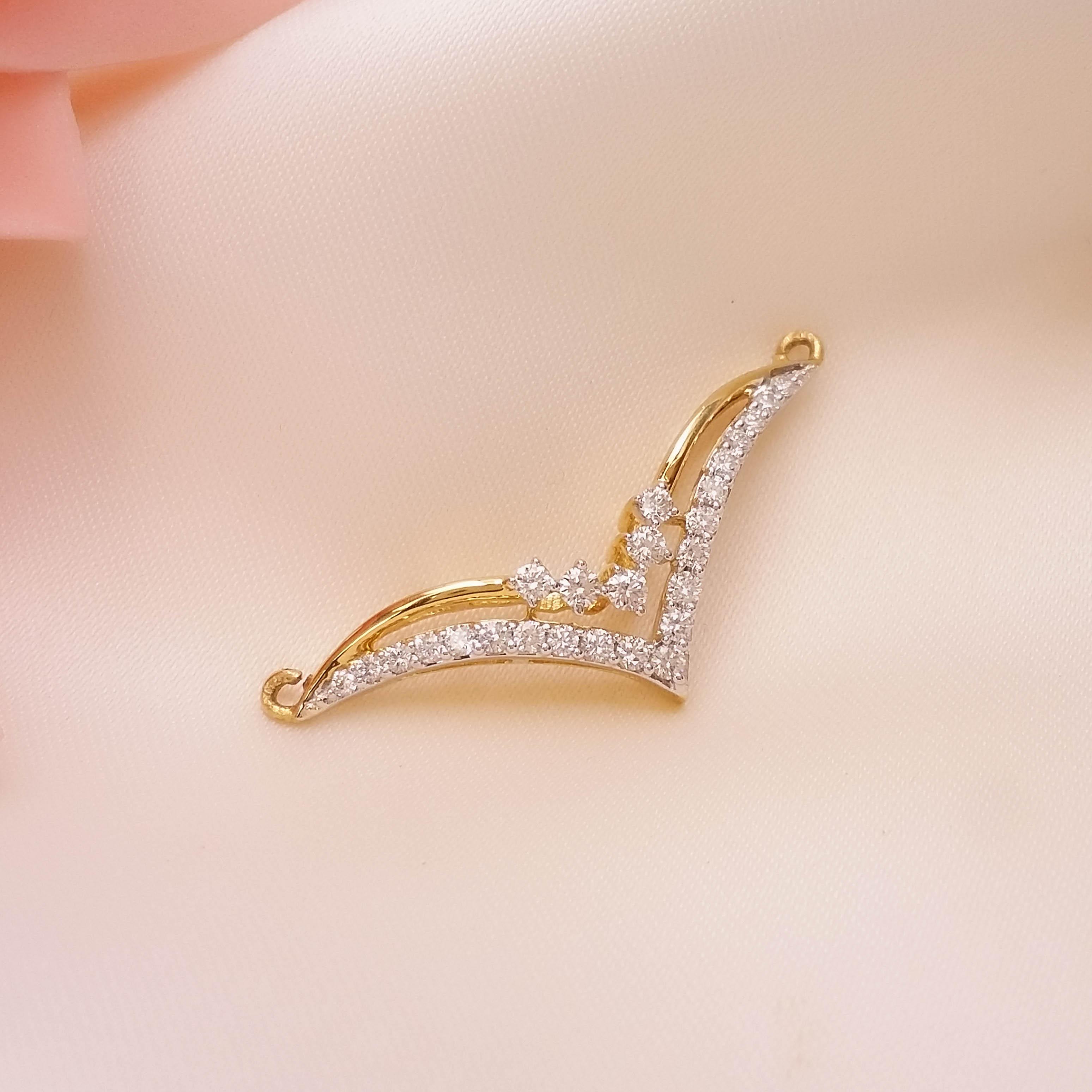 Buy Sunshine Diamond Tanmaniya 18 KT yellow gold (1.8 gm). | Online By Giriraj Jewellers