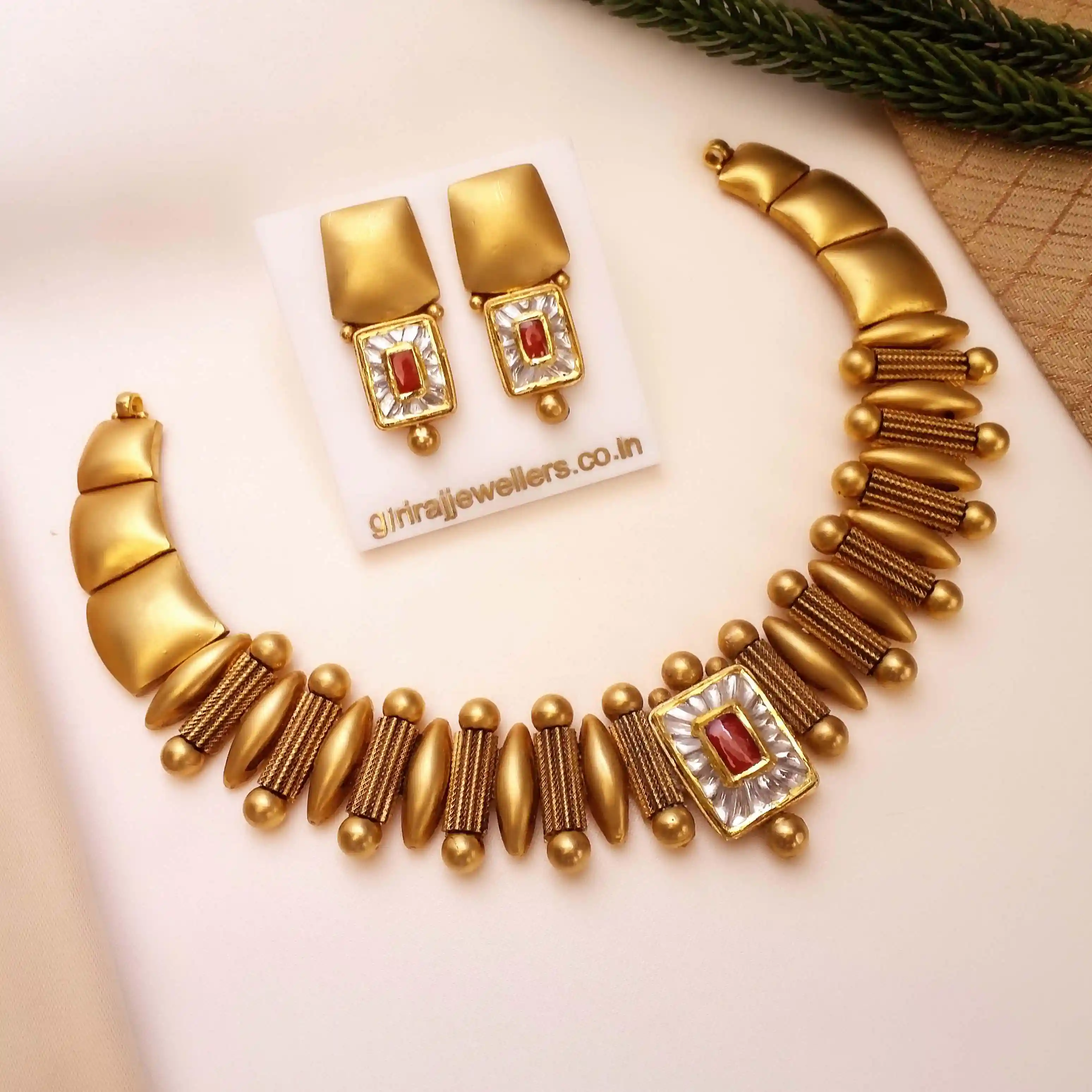 Buy Ultima Choker Gold Necklace 22 KT yellow gold (49.5 gm). | Online By Giriraj Jewellers