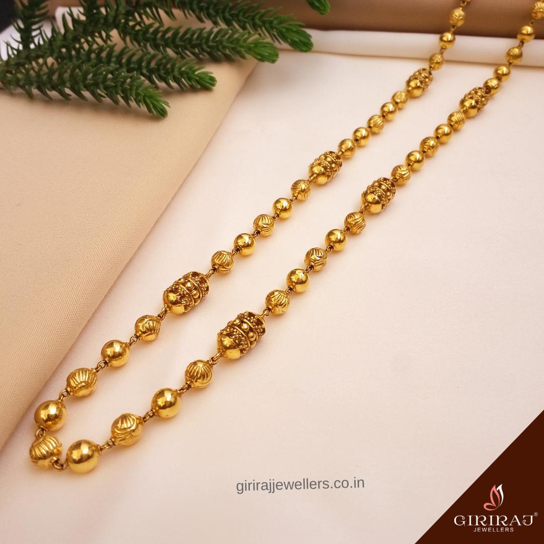 Buy Bella Gold Mala 22 KT yellow gold (29.1 gm). | Online By Giriraj Jewellers