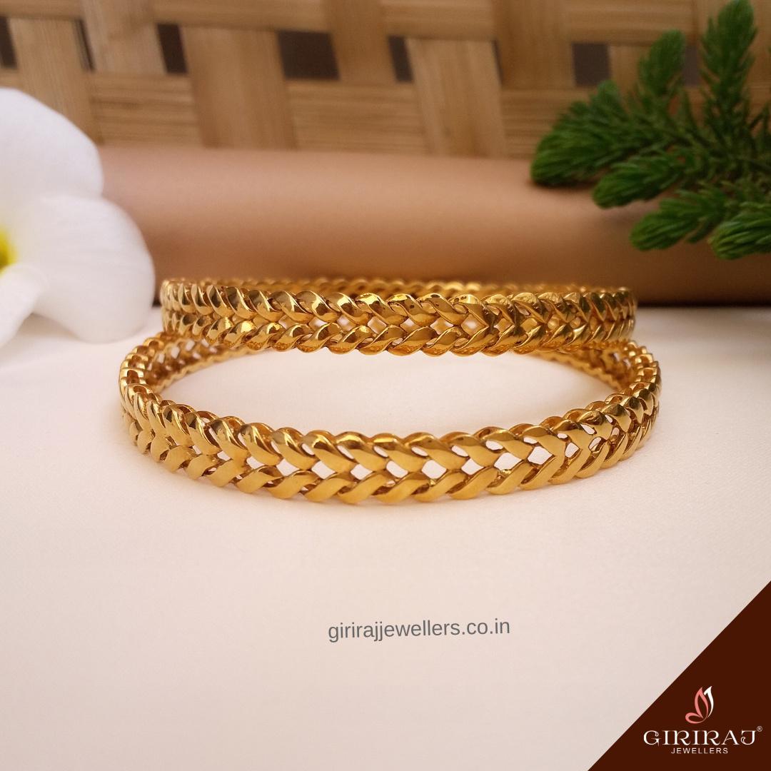 Buy Charvi 22K Gold Bangles 22 KT yellow gold (45.5 gm). | Online By Giriraj Jewellers