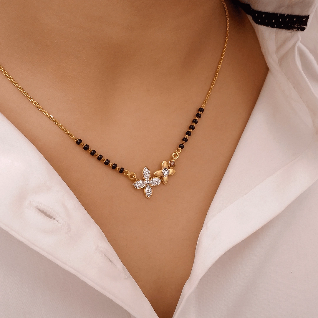 Buy Everlasting Love Diamond Mangalsutra 18 KT yellow gold (5.132 gm). | Online By Giriraj Jewellers