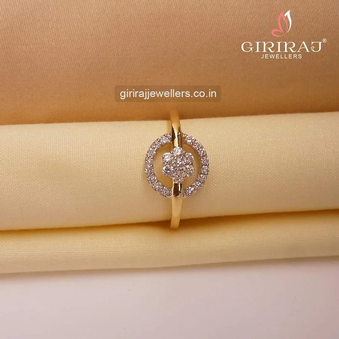 Buy Orbit  Diamond Ring 18 KT yellow gold (3.01 gm). | Online By Giriraj Jewellers