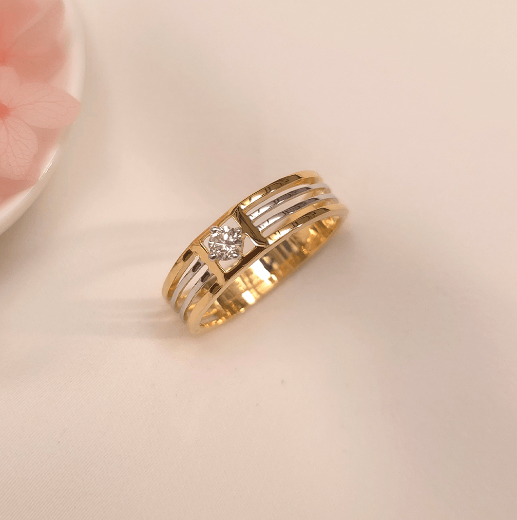 Buy Unravel Men's Diamond Ring 18 KT yellow gold (4.508 gm). | Online By Giriraj Jewellers