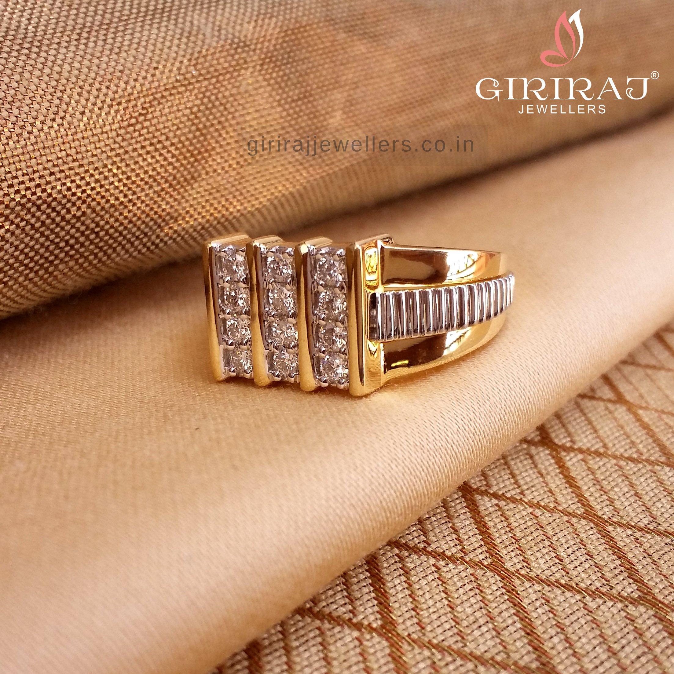 Royal Ring Gents Gold Ring Model Buy Royal Men's Diamond Ring 18