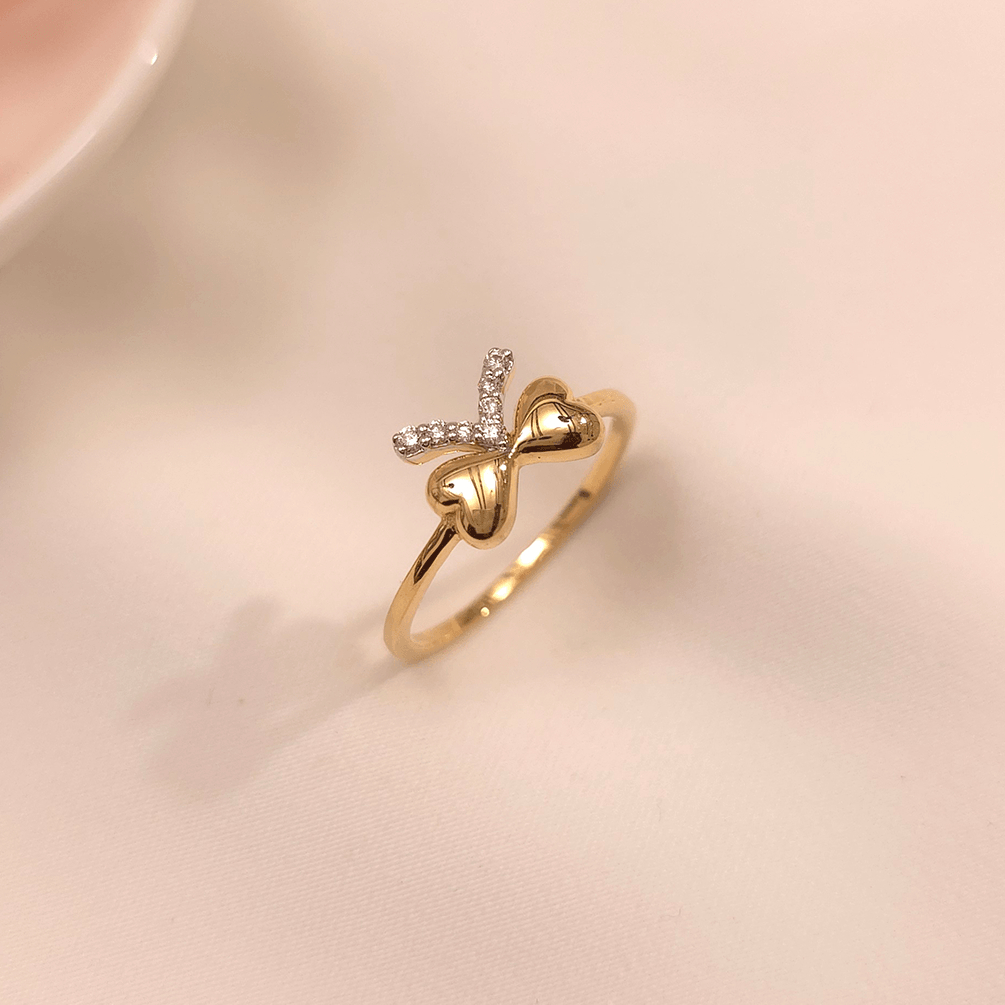 Buy A Love knoty  Diamond Ring 18 KT rose gold (1.856 gm). | Online By Giriraj Jewellers