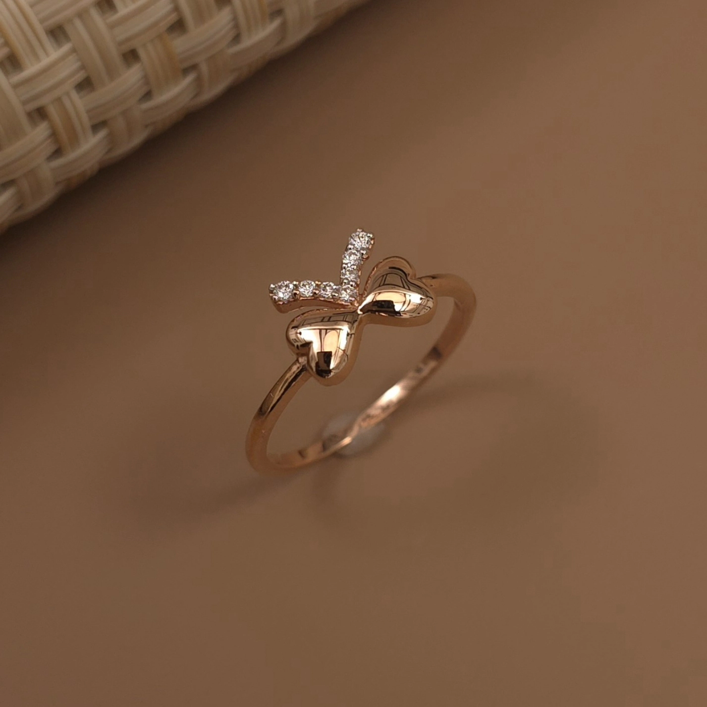 Buy A Love knoty  Diamond Ring 18 KT rose gold (1.856 gm). | Online By Giriraj Jewellers
