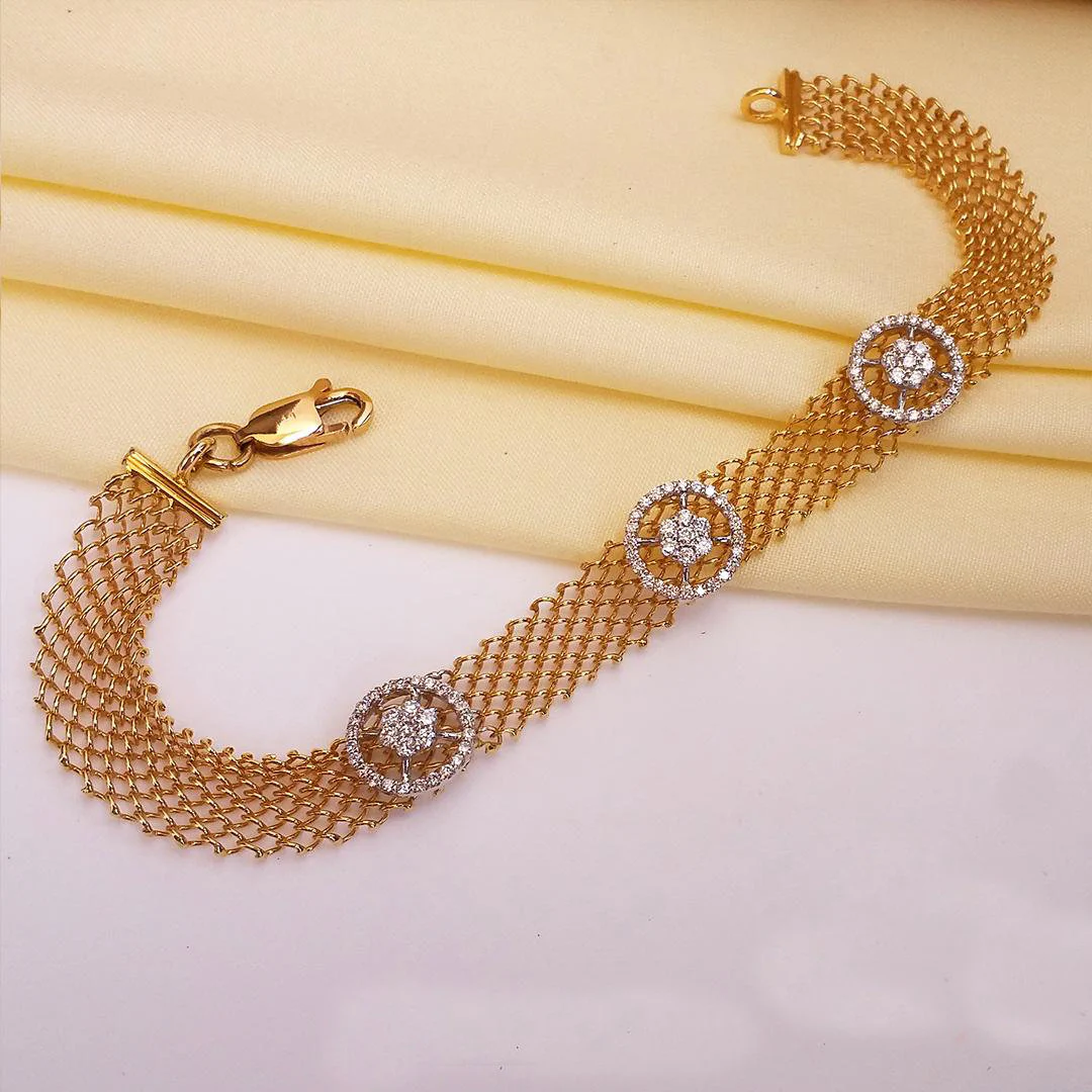 Buy Sunehra Goldlet Bracelets 18 KT yellow gold (10.4 gm). | Online By Giriraj Jewellers