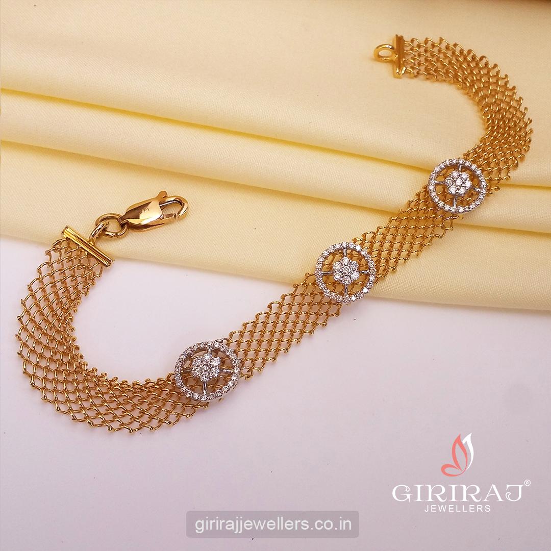 Buy Sunehra Goldlet Bracelets 18 KT yellow gold (10.4 gm). | Online By Giriraj Jewellers