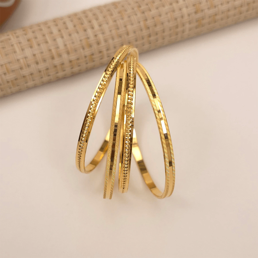 Buy Sehra Solid Gold Bangles 22 KT yellow gold (50.5 gm). | Online By Giriraj Jewellers