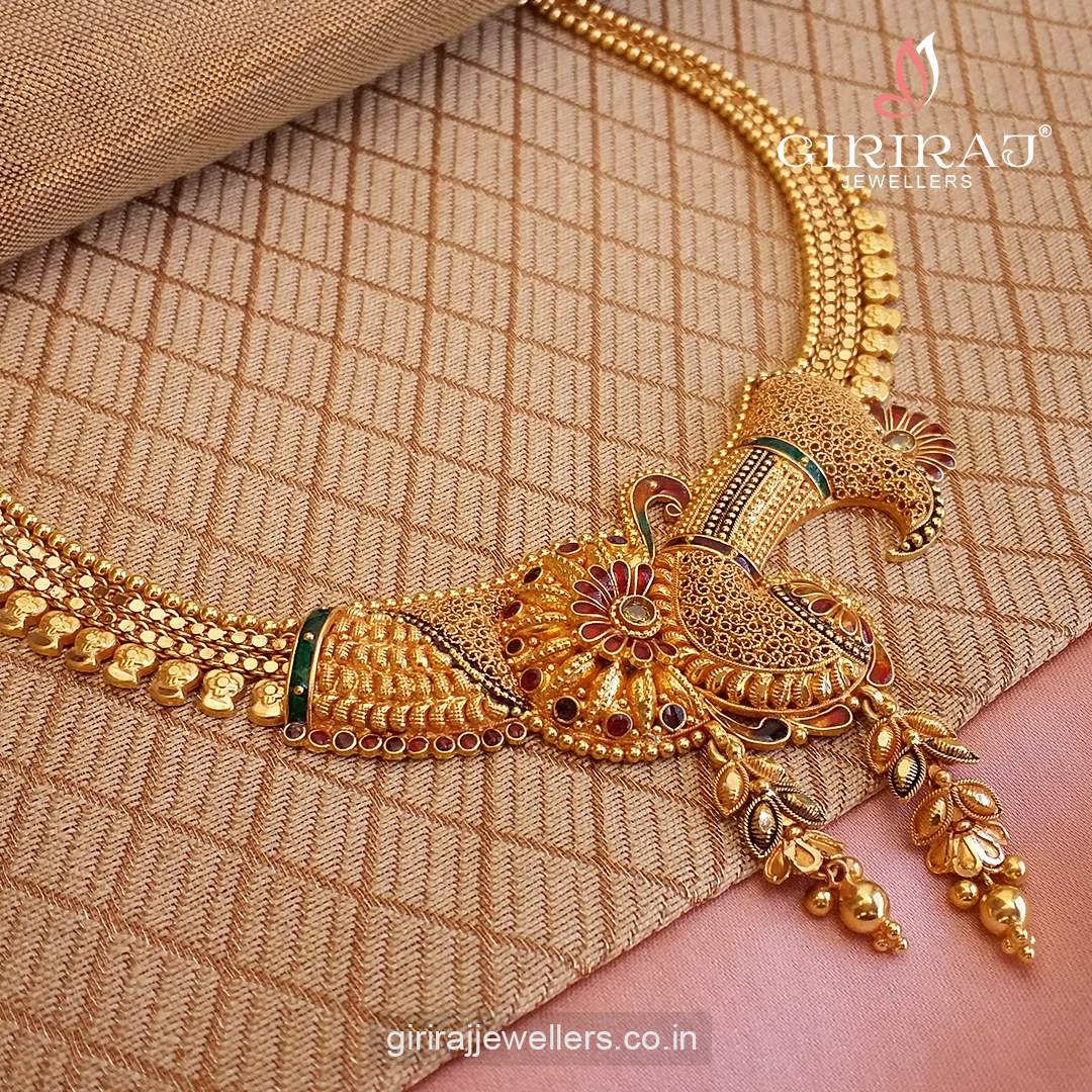 Buy Idika 22k Gold Necklace 22 KT yellow gold (23.5 gm). | Online By Giriraj Jewellers