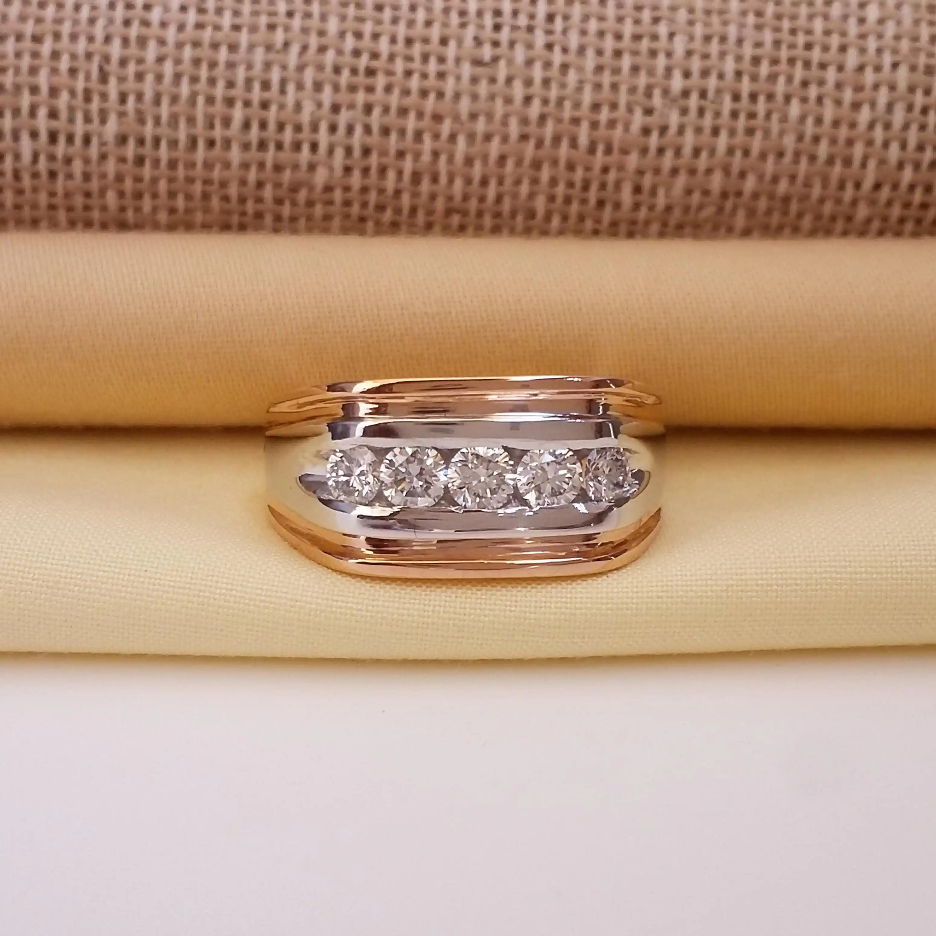 Buy Ashton Diamond men's ring 18 KT rose gold (10.95 gm). | Online By Giriraj Jewellers