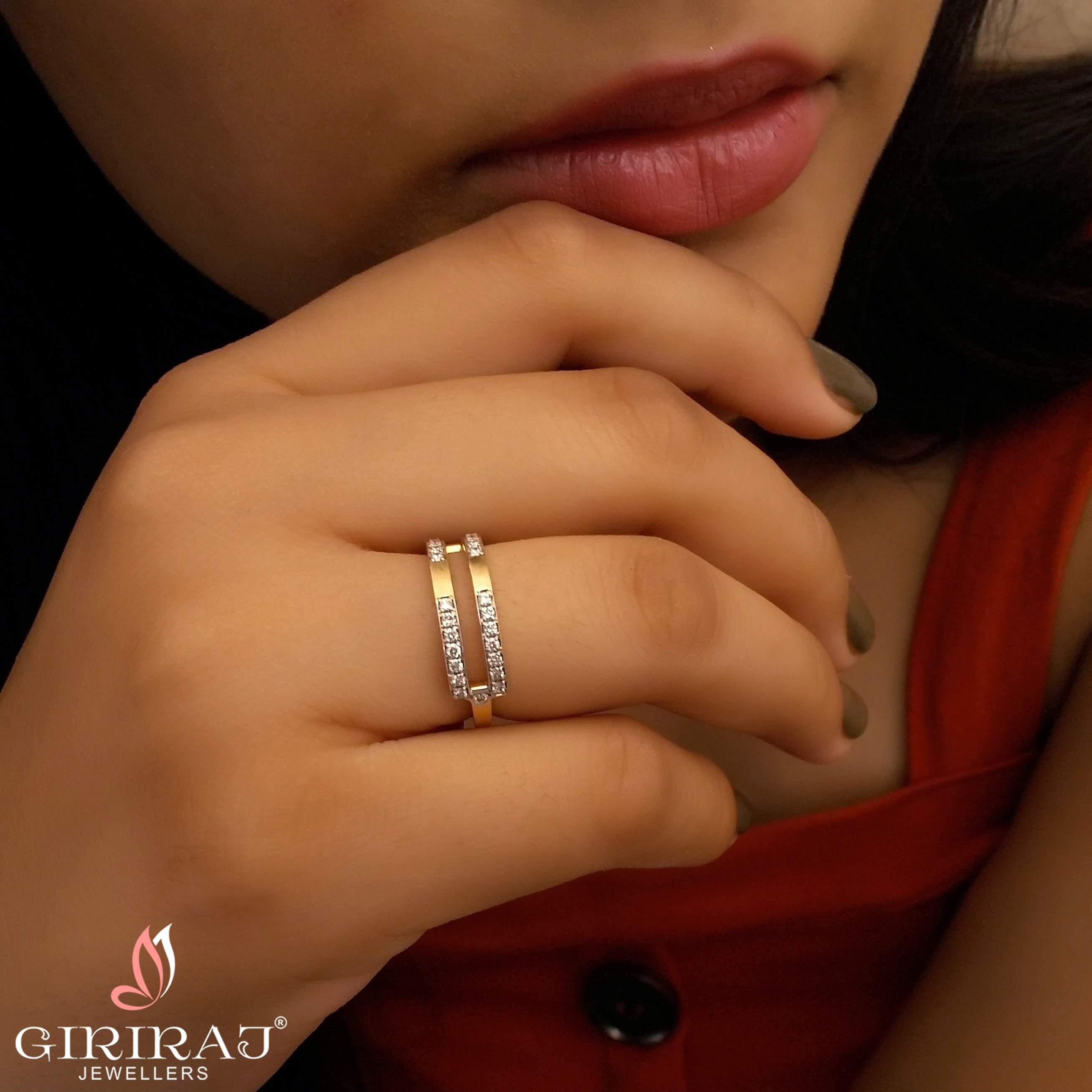 Buy Sequoia Diamond Band 18 KT yellow gold (3.076 gm). | Online By Giriraj Jewellers