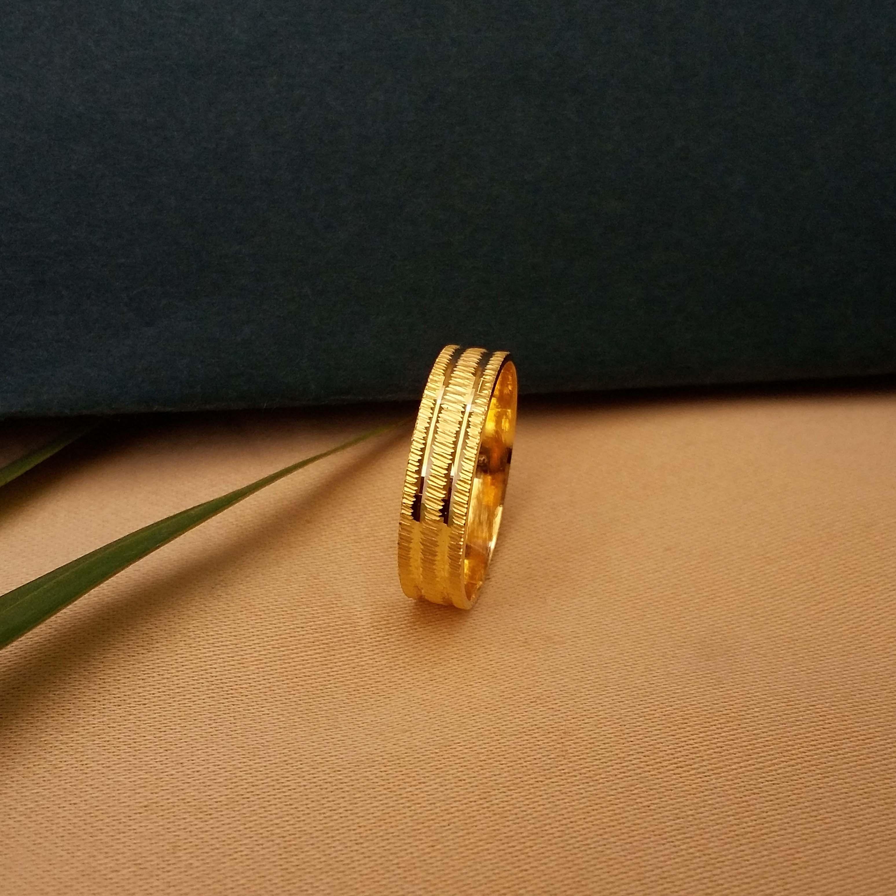 Buy Laser Cutting Gold  Band 22 KT yellow gold (3.6 gm). | Online By Giriraj Jewellers