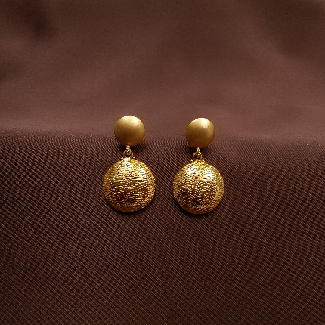 Buy Sundials Drop Gold Earrings 22 KT yellow gold (5.6 gm). | Online By Giriraj Jewellers
