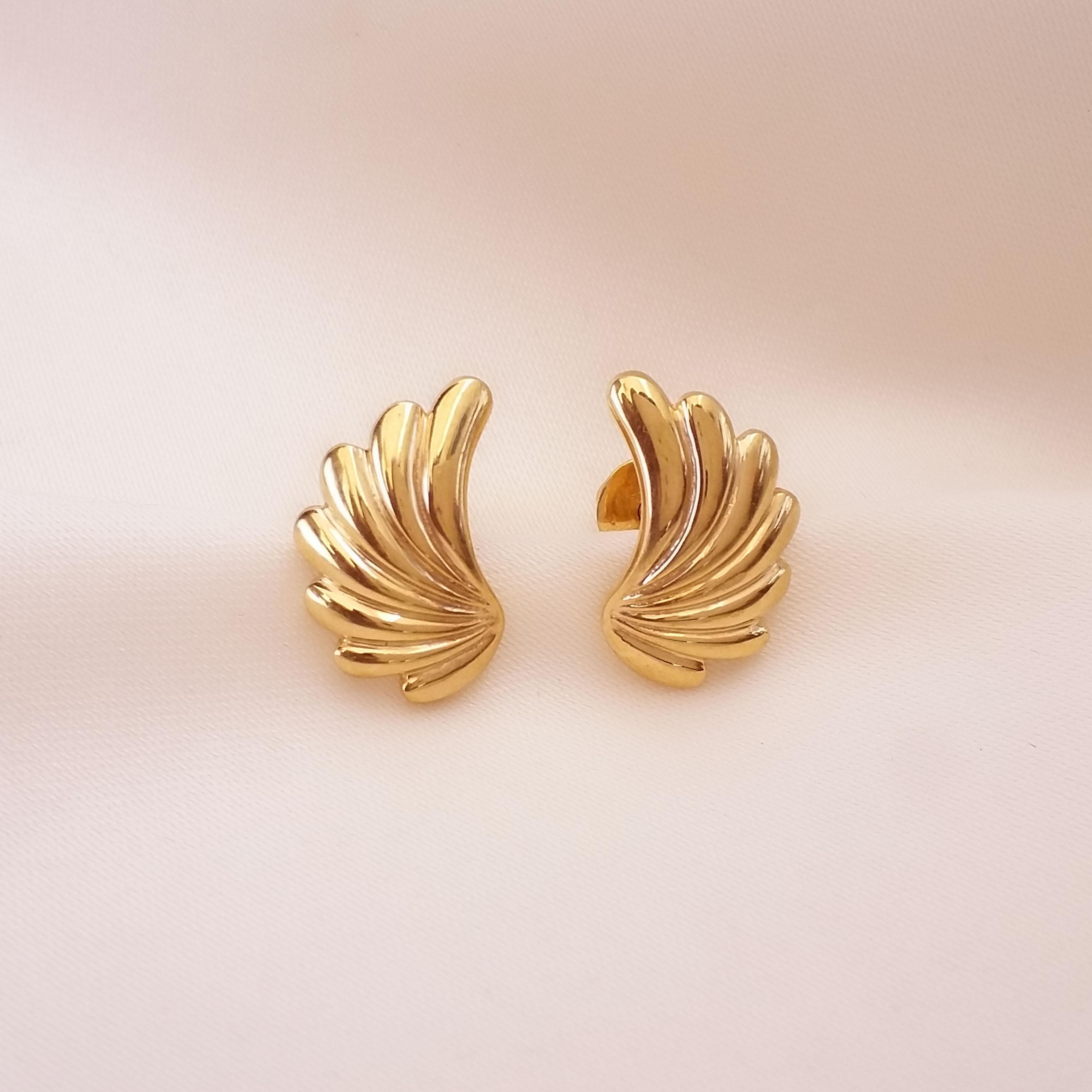 Buy Sea Shells Gold Earring 22 KT yellow gold (3.49 gm). | Online By Giriraj Jewellers
