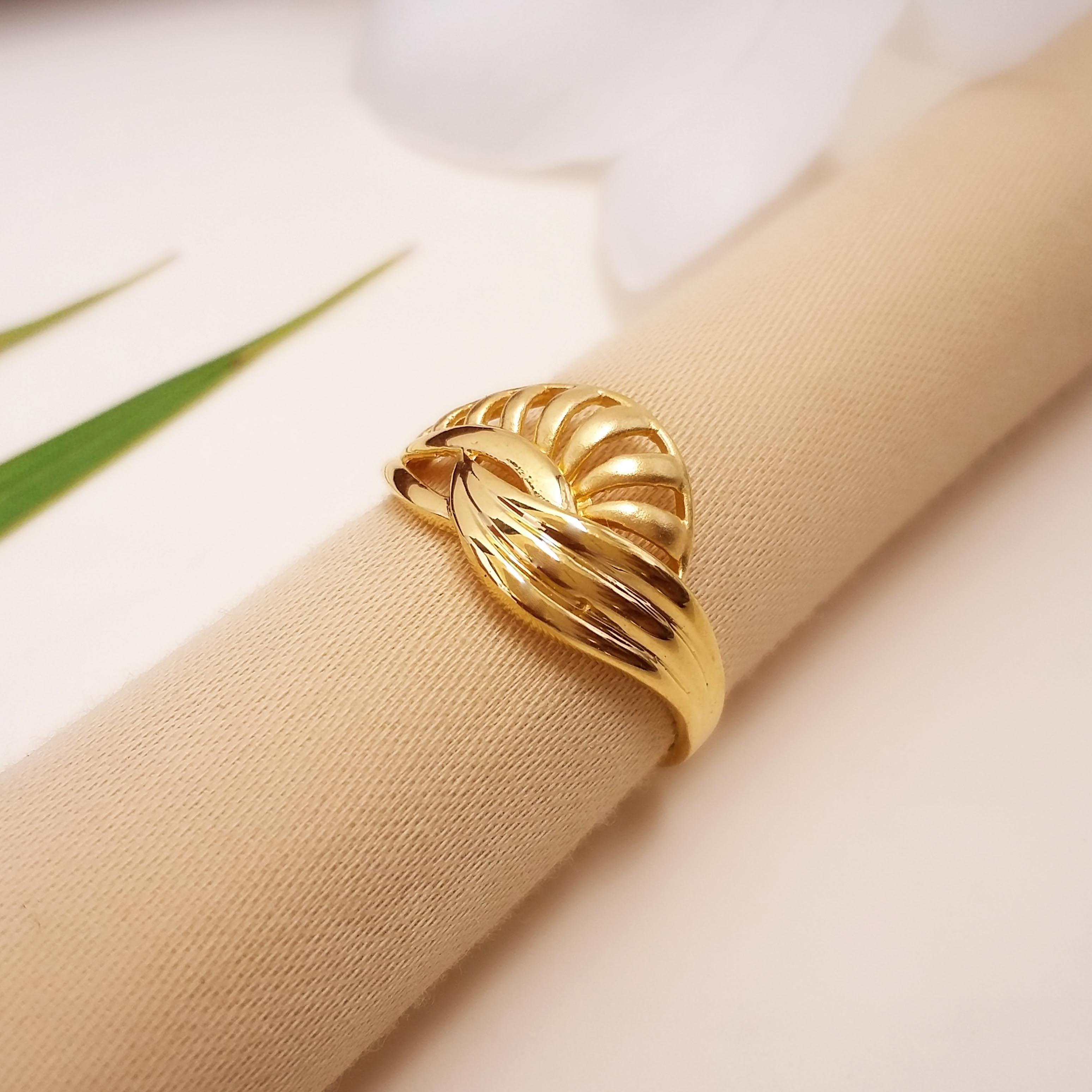 Buy Sea Shell Gold Ring 22 KT yellow gold (2.46 gm). | Online By Giriraj Jewellers