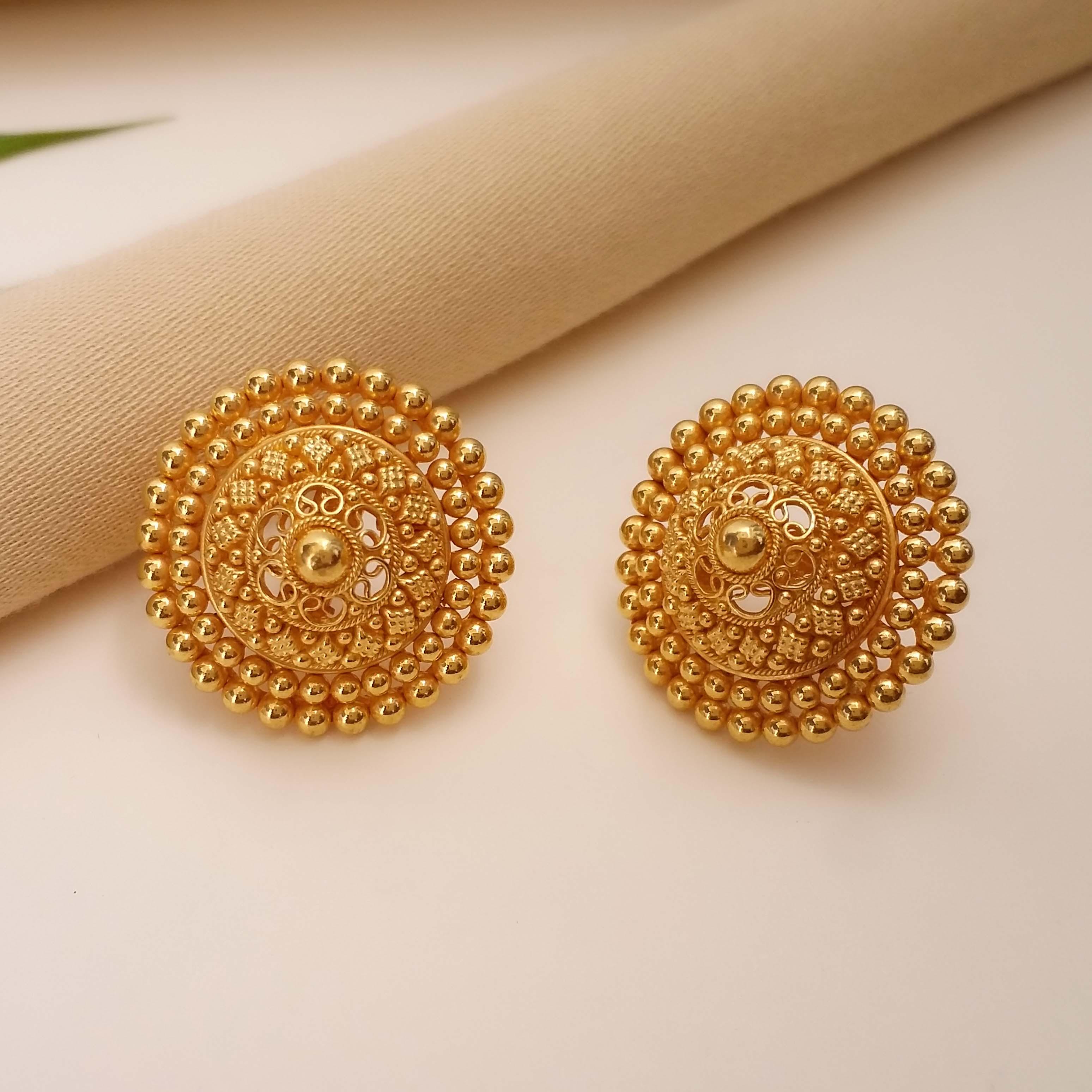 Buy Captivate Gold Earrings 22 KT yellow gold (7.5 gm). | Online By Giriraj Jewellers