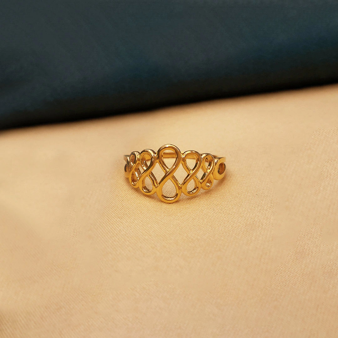 Buy Rule To Infinity Gold Ring 22 KT yellow gold (4.29 gm). | Online By Giriraj Jewellers