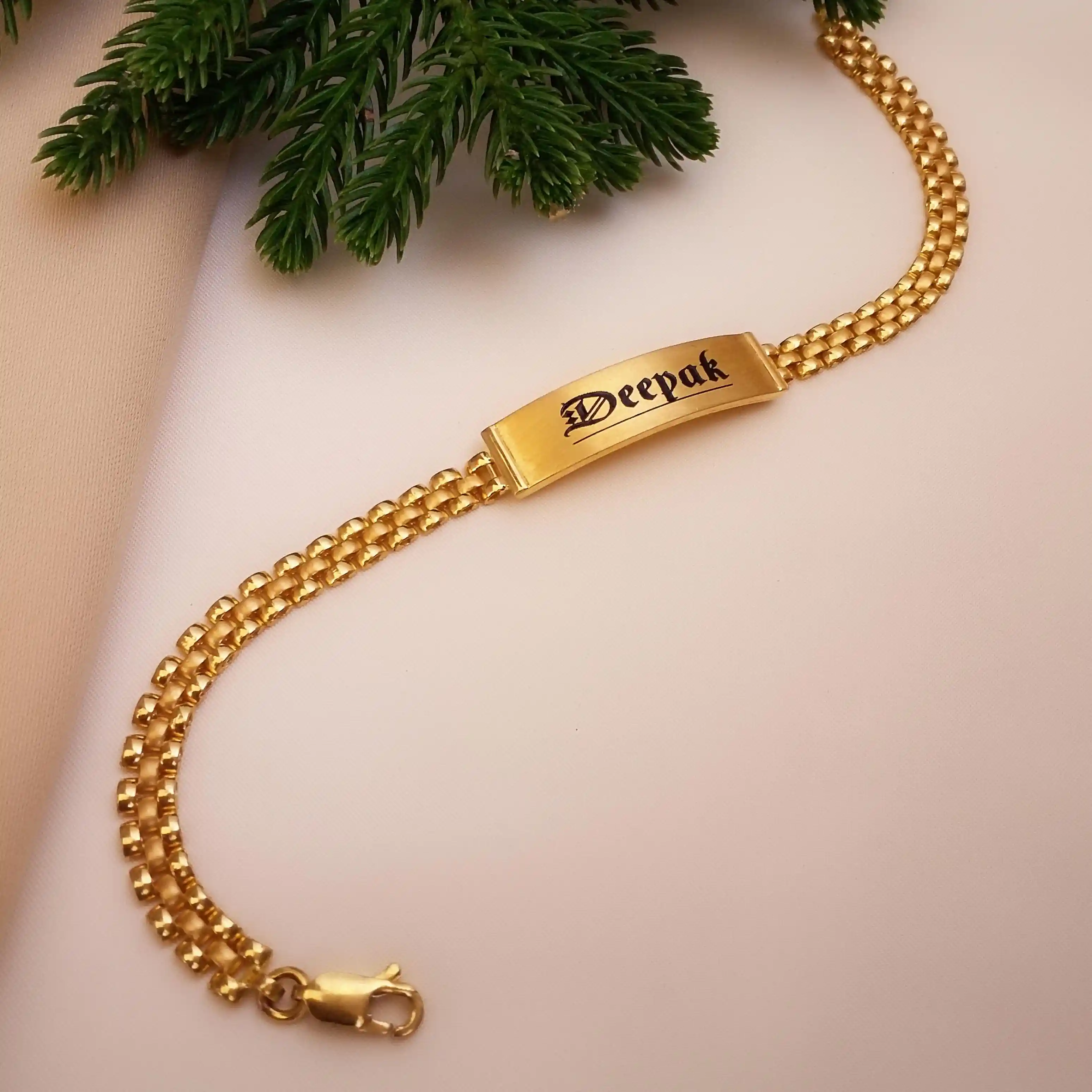 Buy Zing personalized Men's Gold Bracelet 22 KT yellow gold (16.8 gm). | Online By Giriraj Jewellers