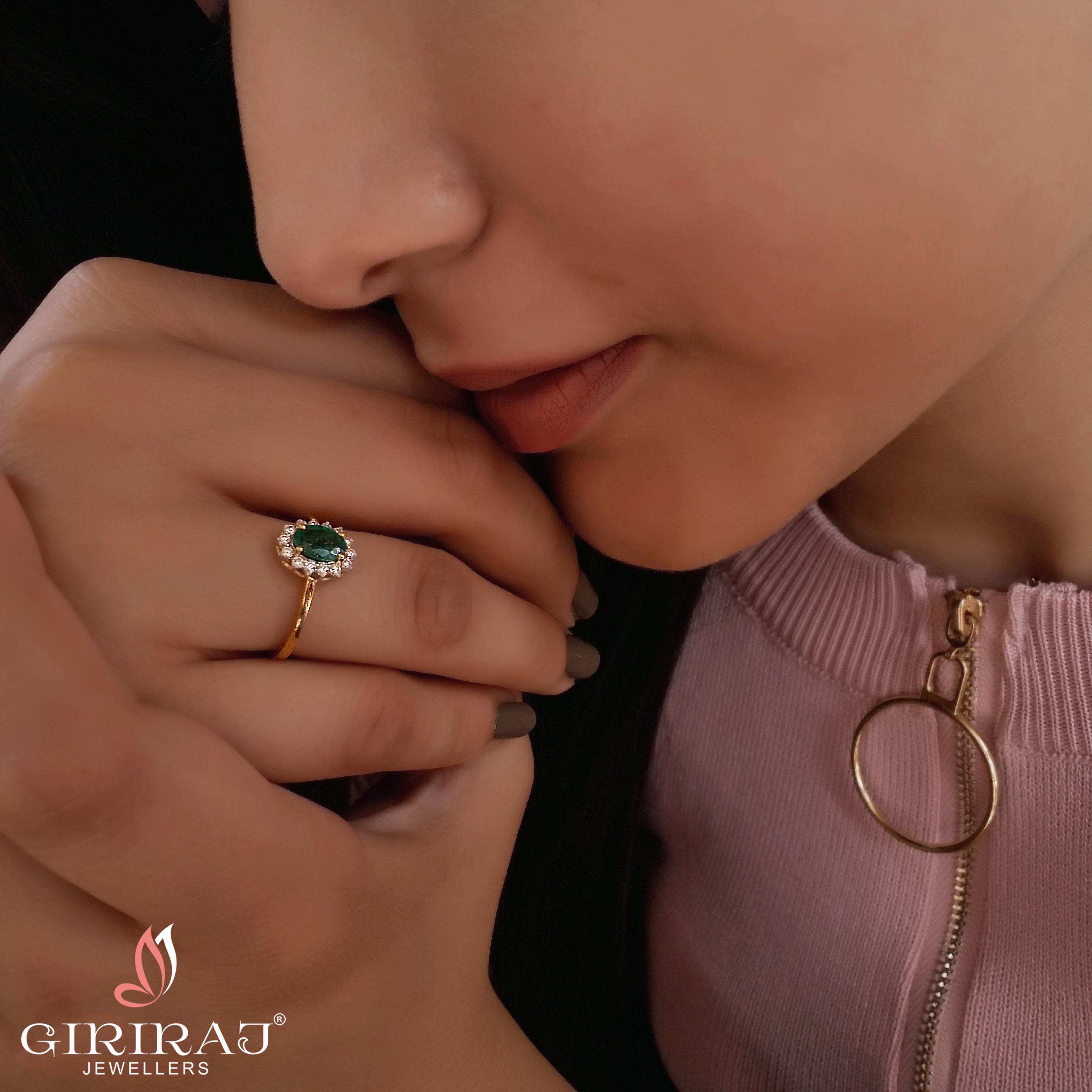 Octagon Cut Emerald Ring | Buy Cut Octagon Ring | Small Octagon Cut Ring