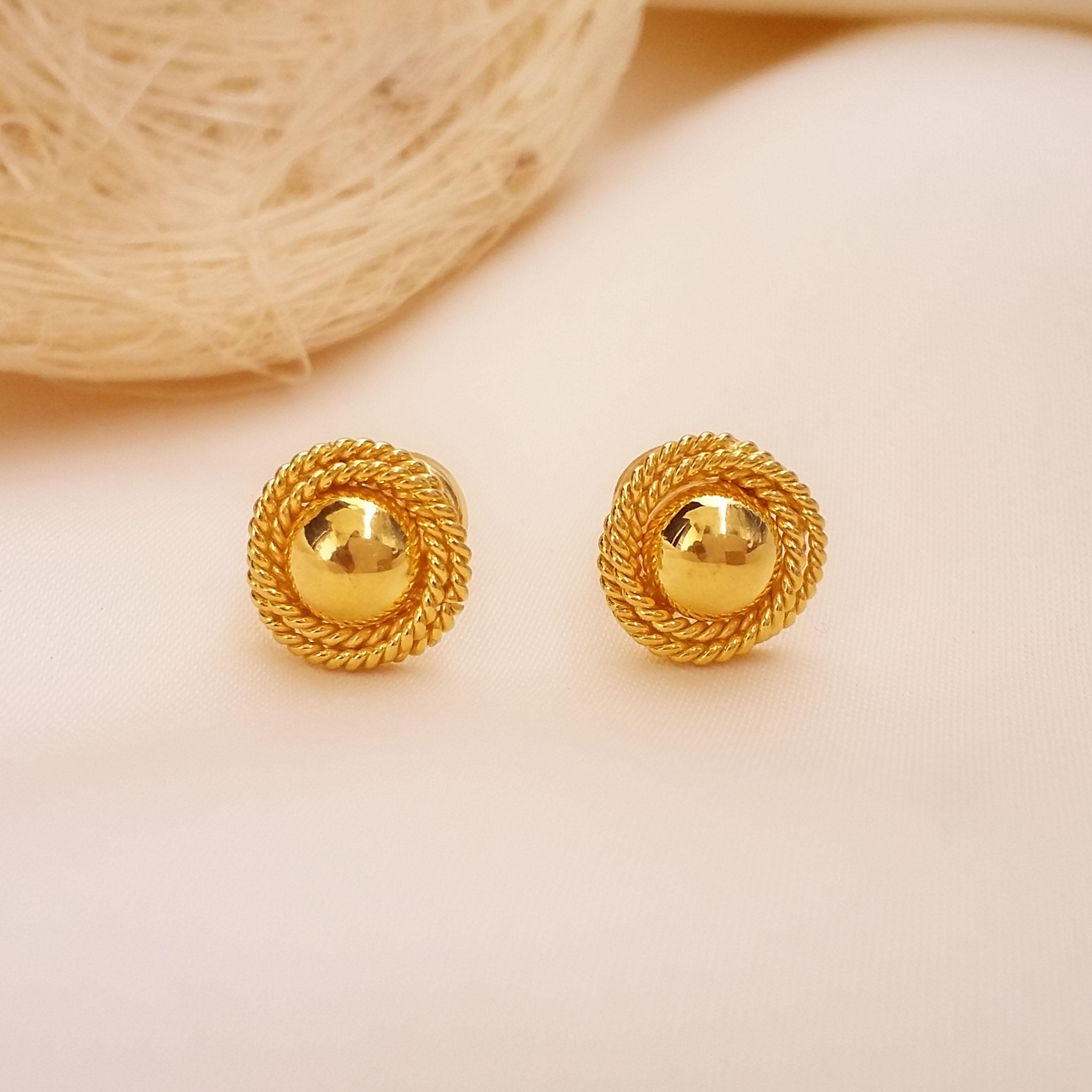 Buy The Ready-Tos  Gold Stud 22 KT yellow gold (2.84 gm). | Online By Giriraj Jewellers