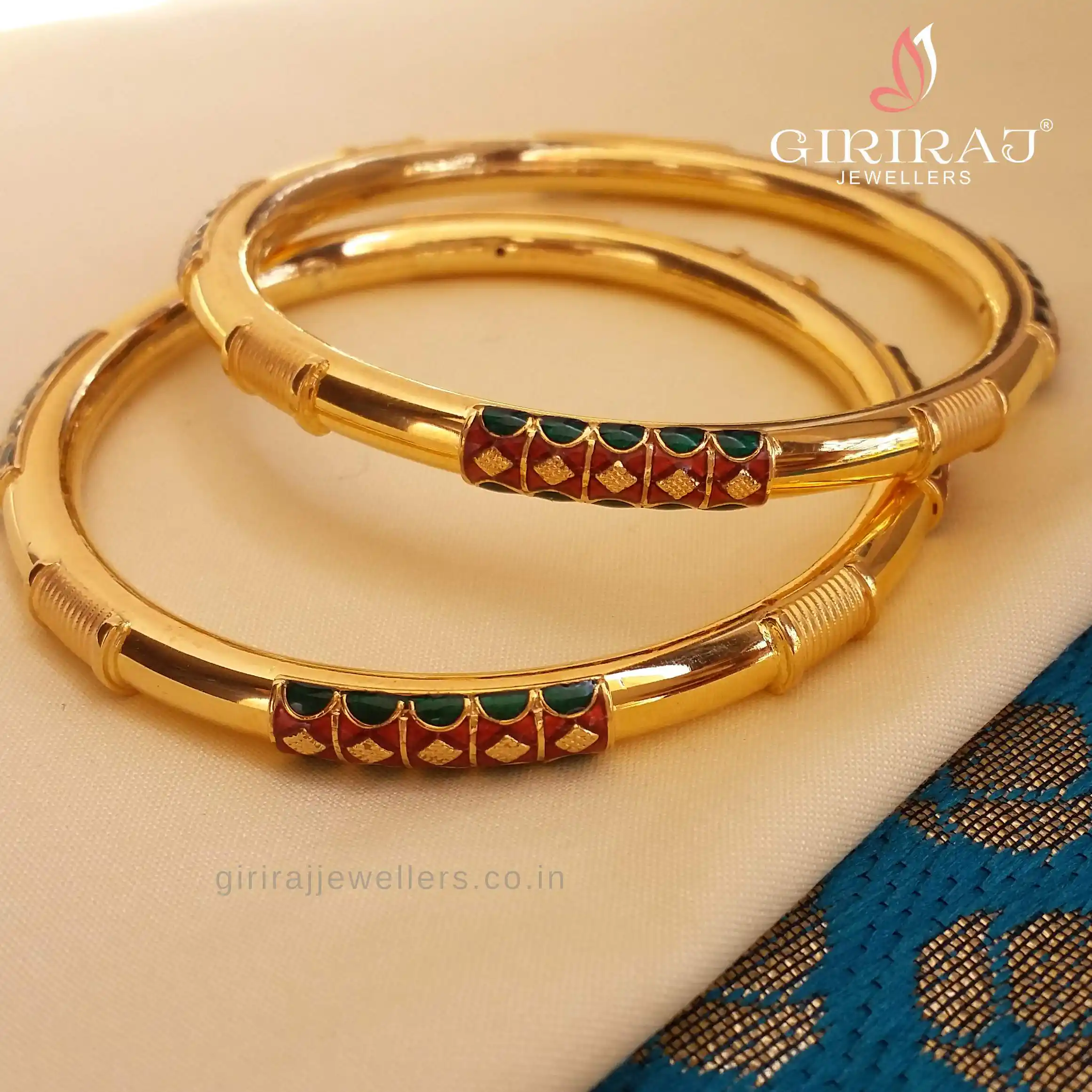 Buy Sleeks Gold Bangle 22 KT yellow gold (35.6 gm). | Online By Giriraj Jewellers