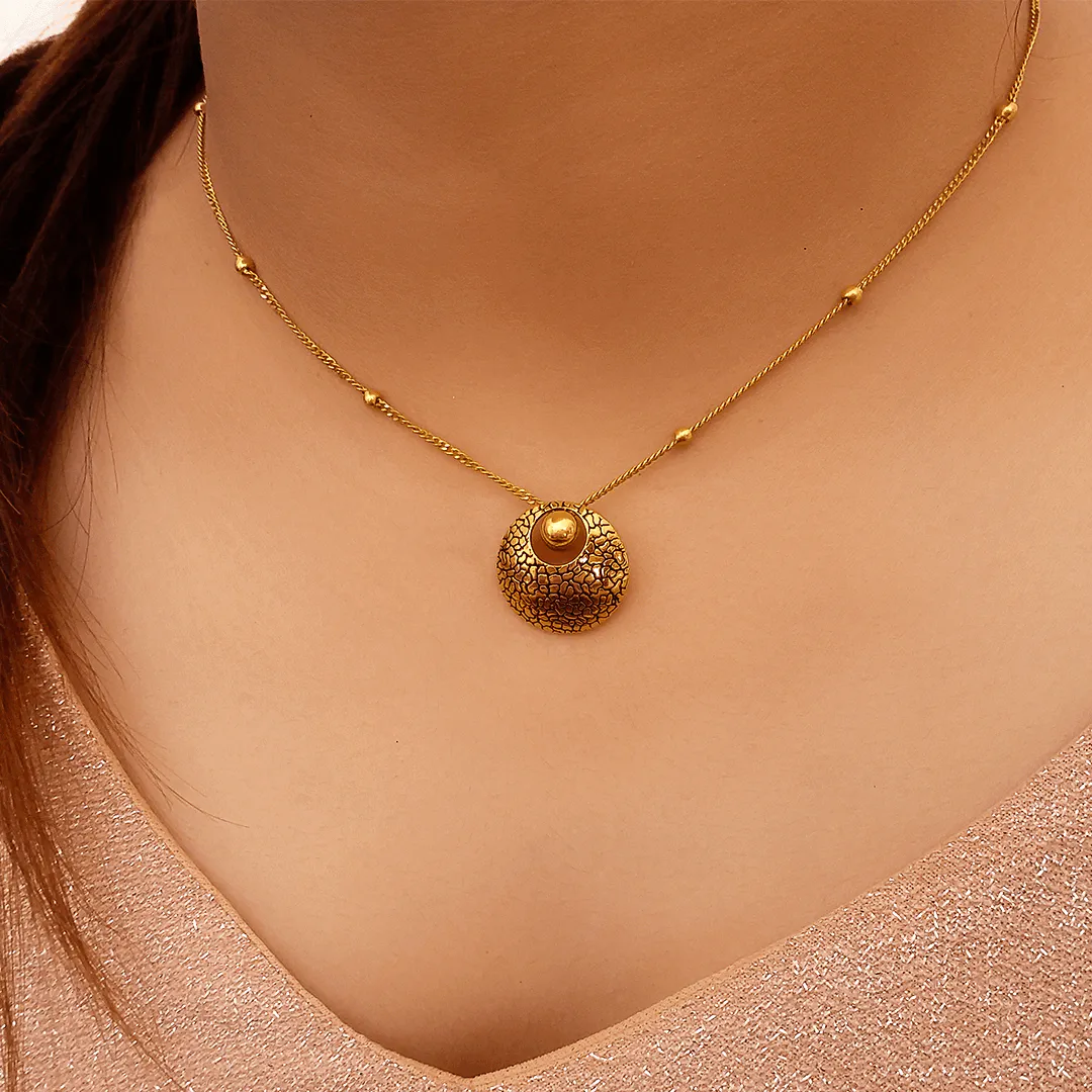 Buy Moon Shadow Gold  Pendant 22 KT yellow gold (2.1 gm). | Online By Giriraj Jewellers