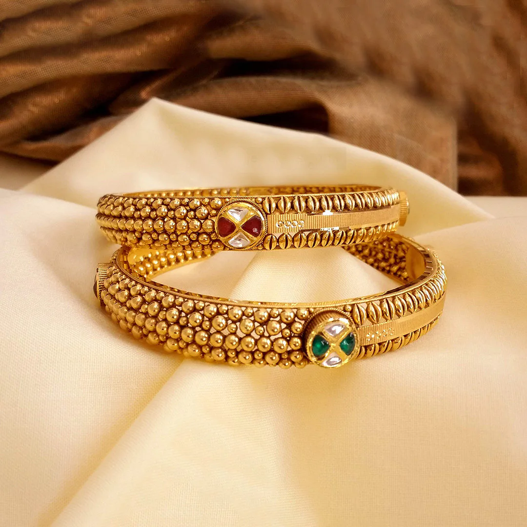 Buy Bling & Beads Gold Bangles 22 KT yellow gold (42.3 gm). | Online By Giriraj Jewellers