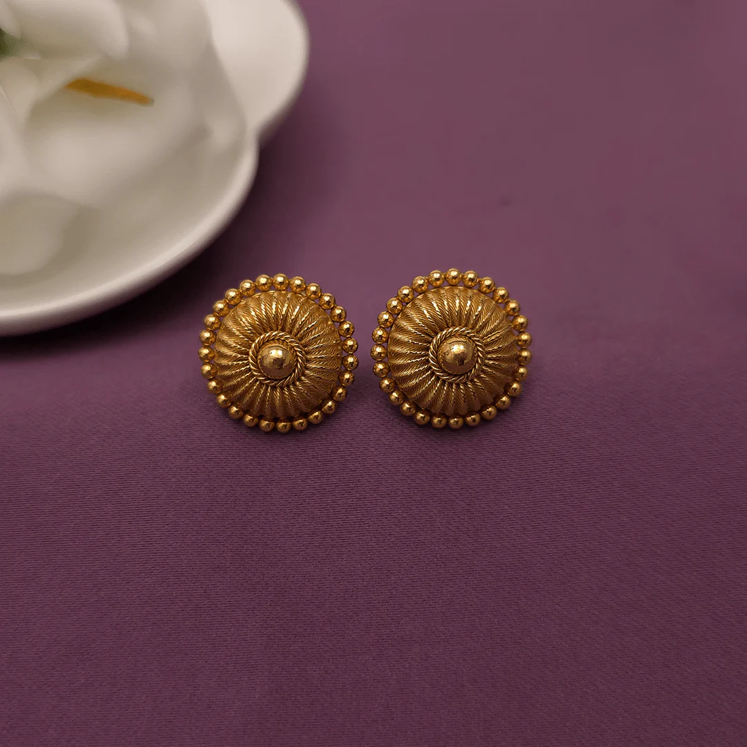 Buy Ulva Vintage Gold Earrings 22 KT yellow gold (5 gm). | Online By Giriraj Jewellers
