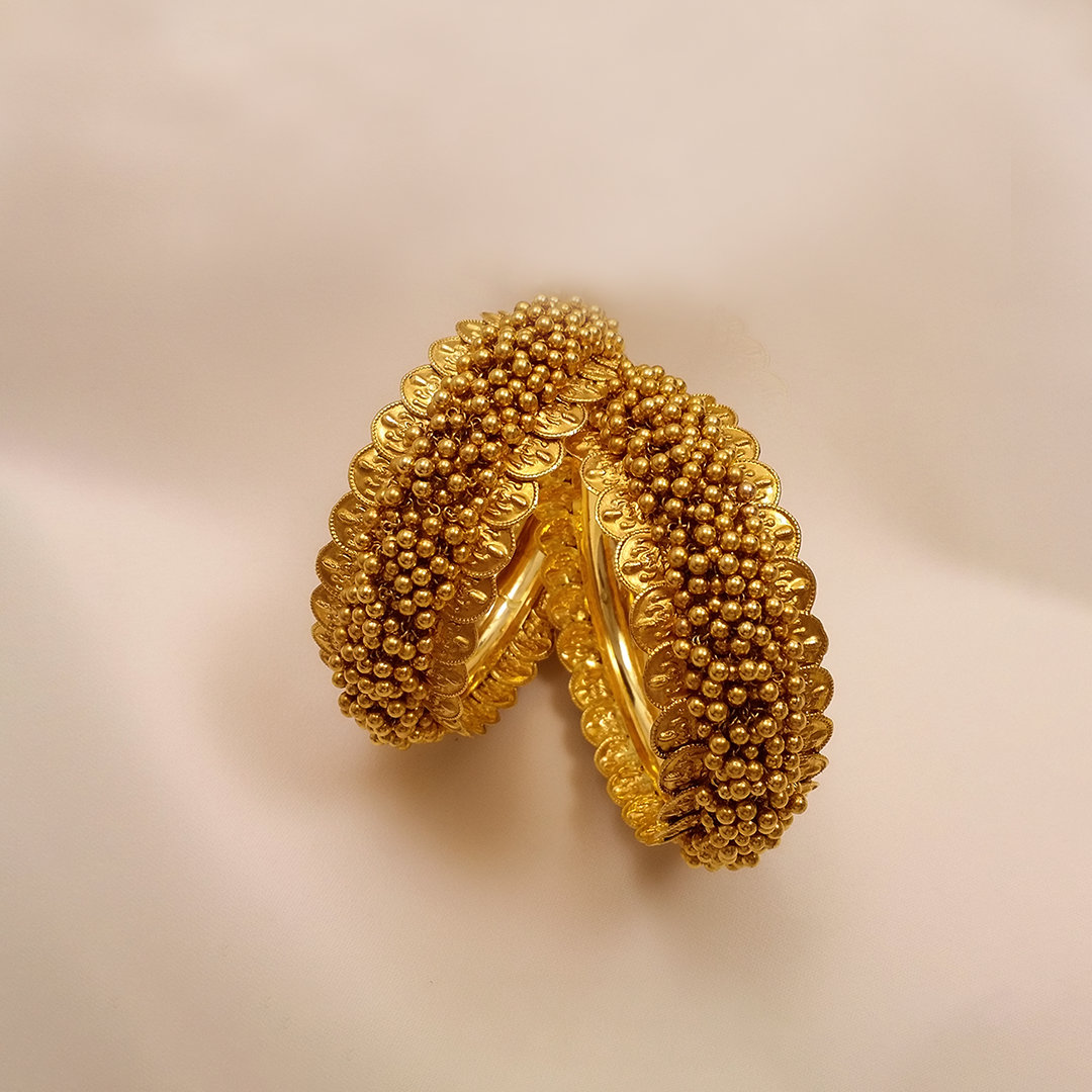 Buy Karunya Mahalaxmi Gold Kada 22 KT yellow gold (96.5 gm). | Online By Giriraj Jewellers