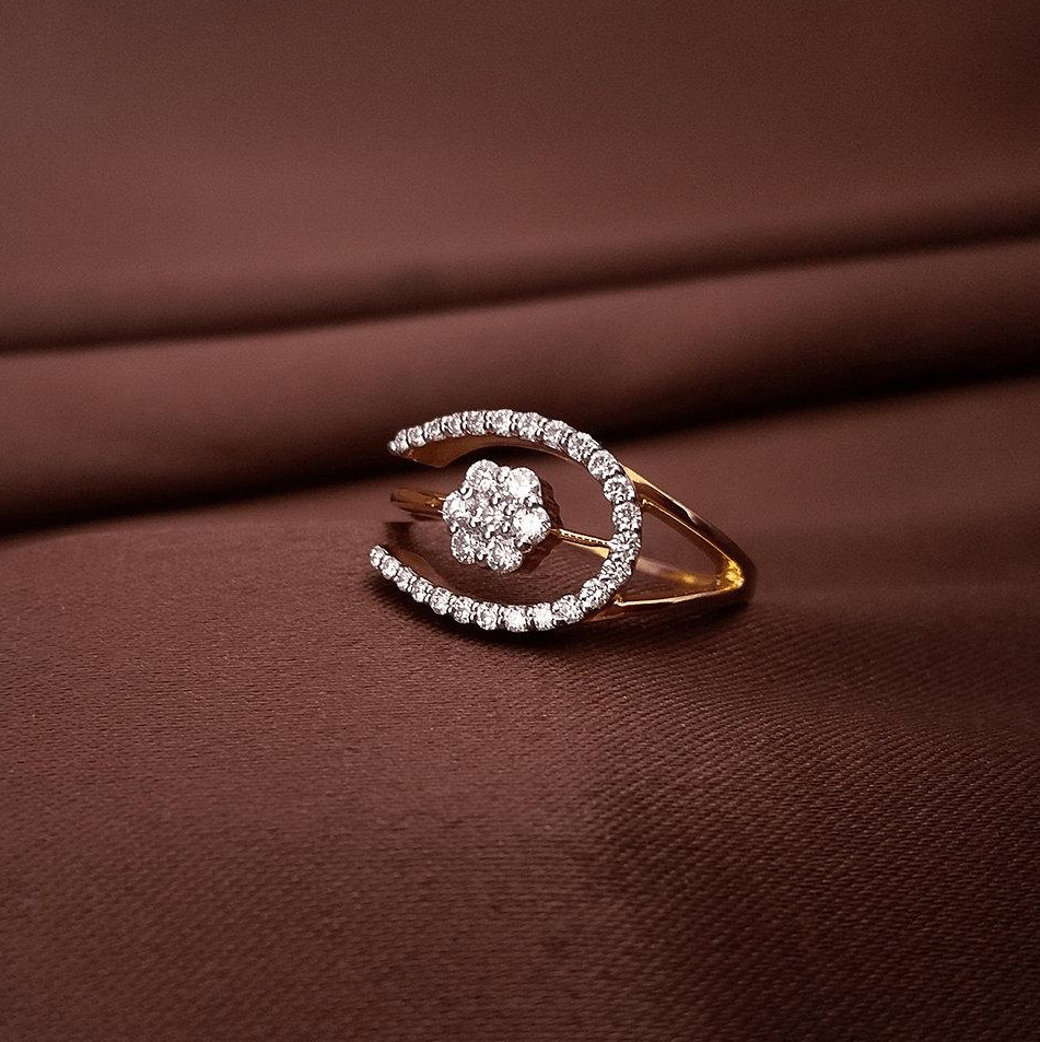 Buy Banding Together Diamond Ring 18 KT yellow gold (3.628 gm). | Online By Giriraj Jewellers