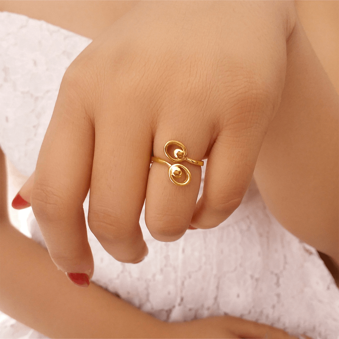 Gold Open Heart Ring | Cut-Out Heart Ring for Girls - Size 2-saigonsouth.com.vn