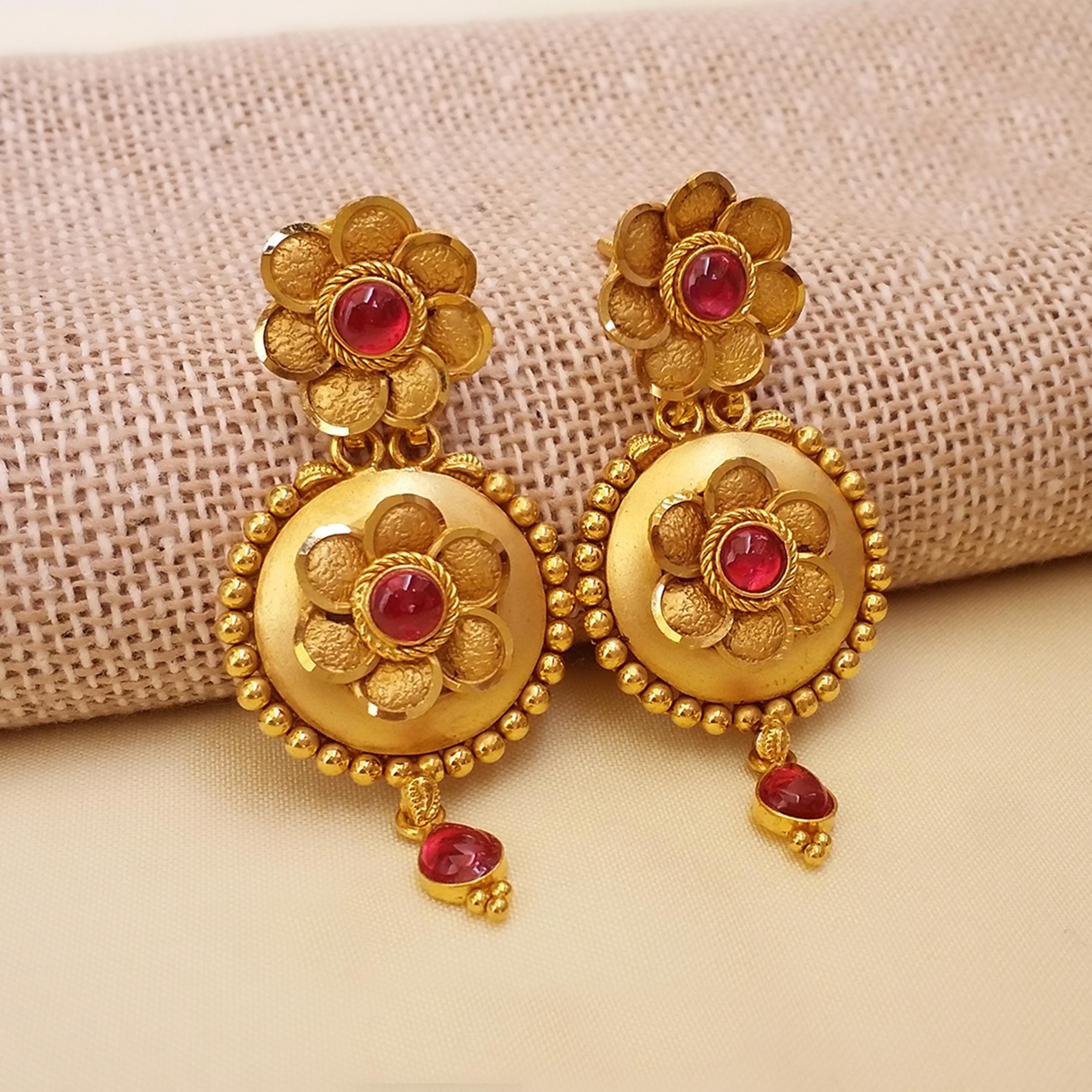 Buy Bloominglies  Gold Earrings 22 KT yellow gold (8.7 gm). | Online By Giriraj Jewellers