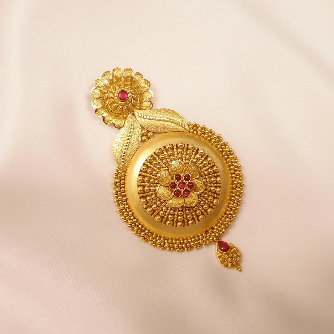 Buy Bloom  Gold Pendant 22 KT yellow gold (18.01 gm). | Online By Giriraj Jewellers