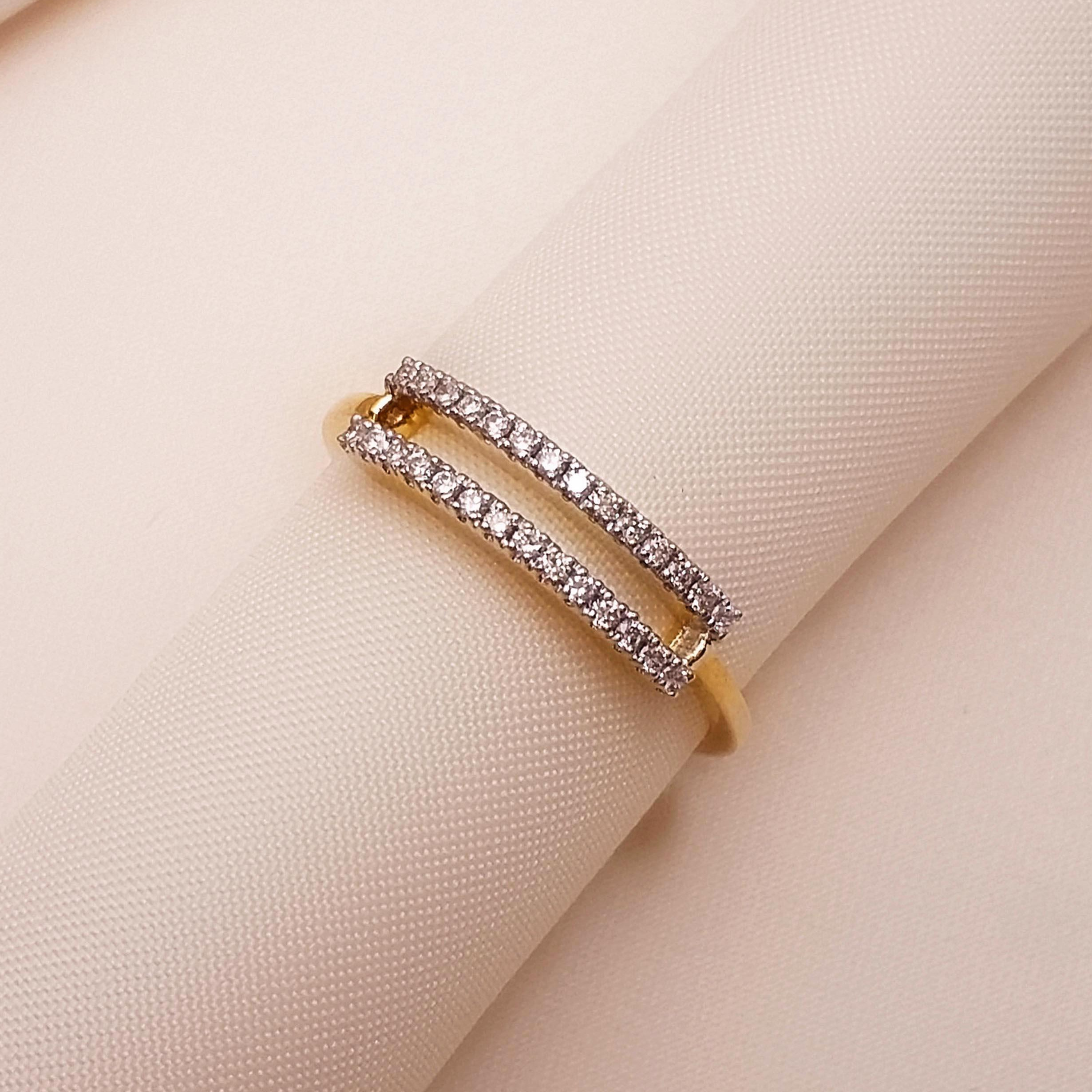 Buy D'amour Diamond Ring 18 KT yellow gold (1.69 gm). | Online By Giriraj Jewellers