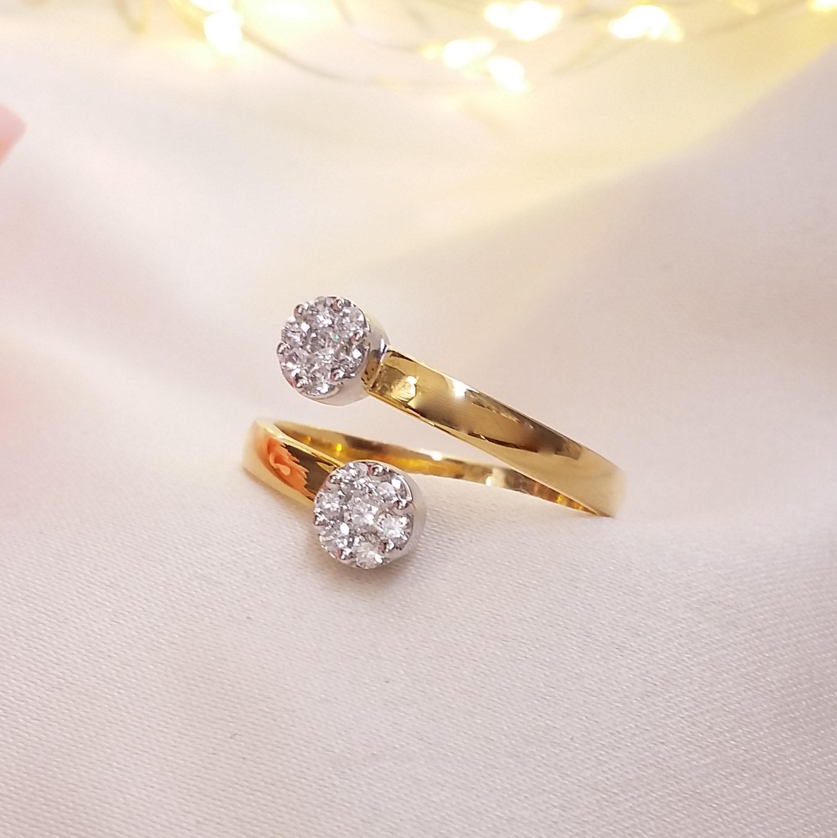 Buy Bewitch Diamond Ring 18 KT yellow gold (3.466 gm). | Online By Giriraj Jewellers